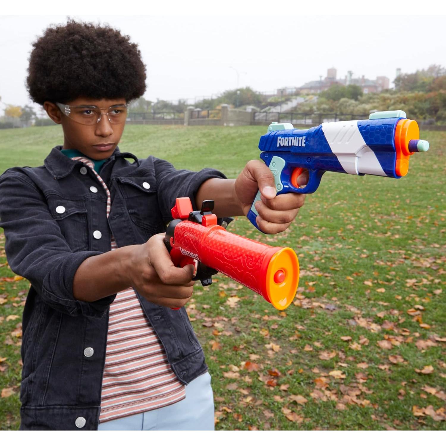 Paquete Doble Nerf Fortnite con 2 Blasters y 6 Dardos Elite