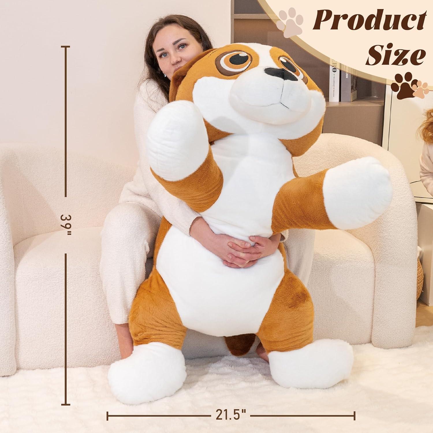 Juguete de Peluche Grande Beagle 100% Algodón 100 cm