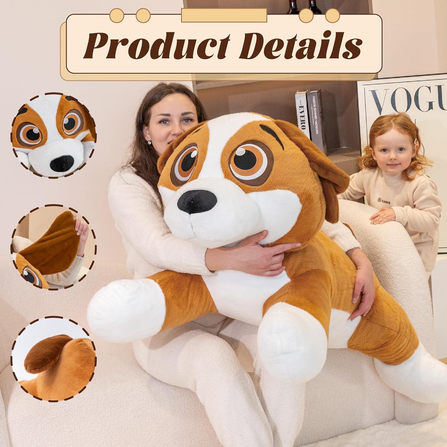 Juguete de Peluche Grande Beagle 100% Algodón 100 cm