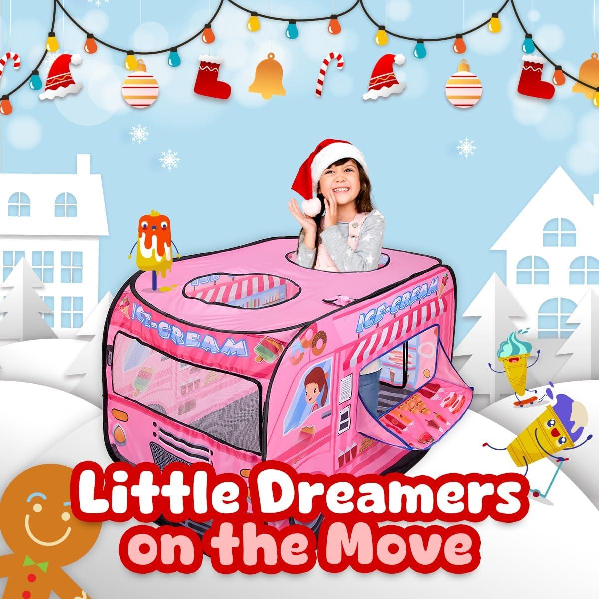 Tienda de Juego Pop Up Carrito de Helados Playbees 110.5 cm