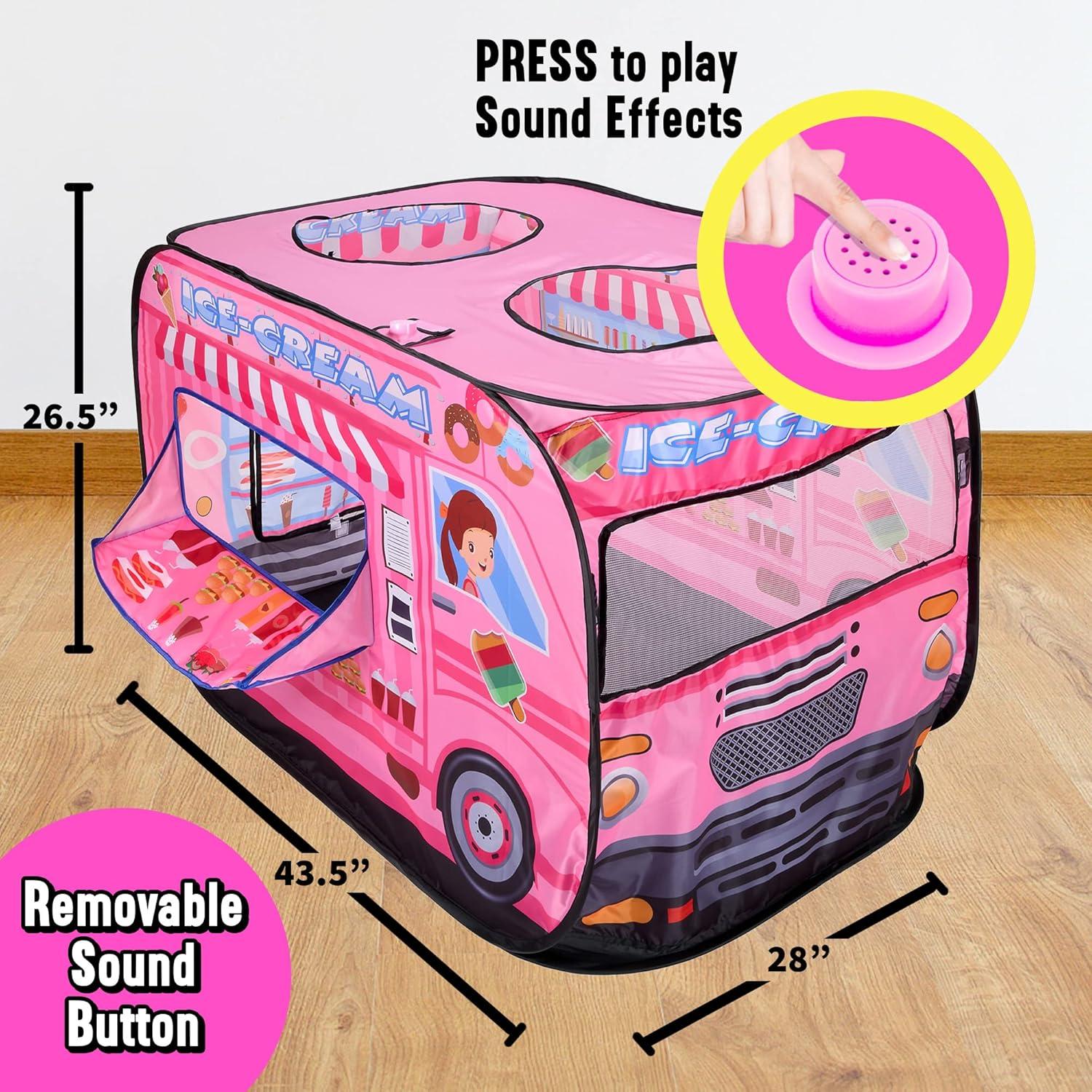Tienda de Juego Pop Up Carrito de Helados Playbees 110.5 cm