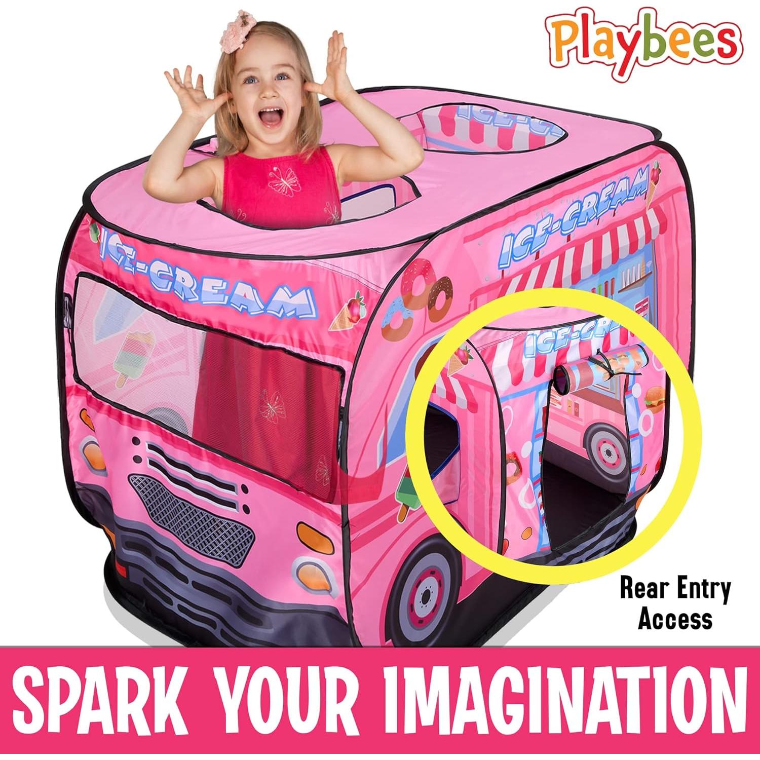 Tienda de Juego Pop Up Carrito de Helados Playbees 110.5 cm