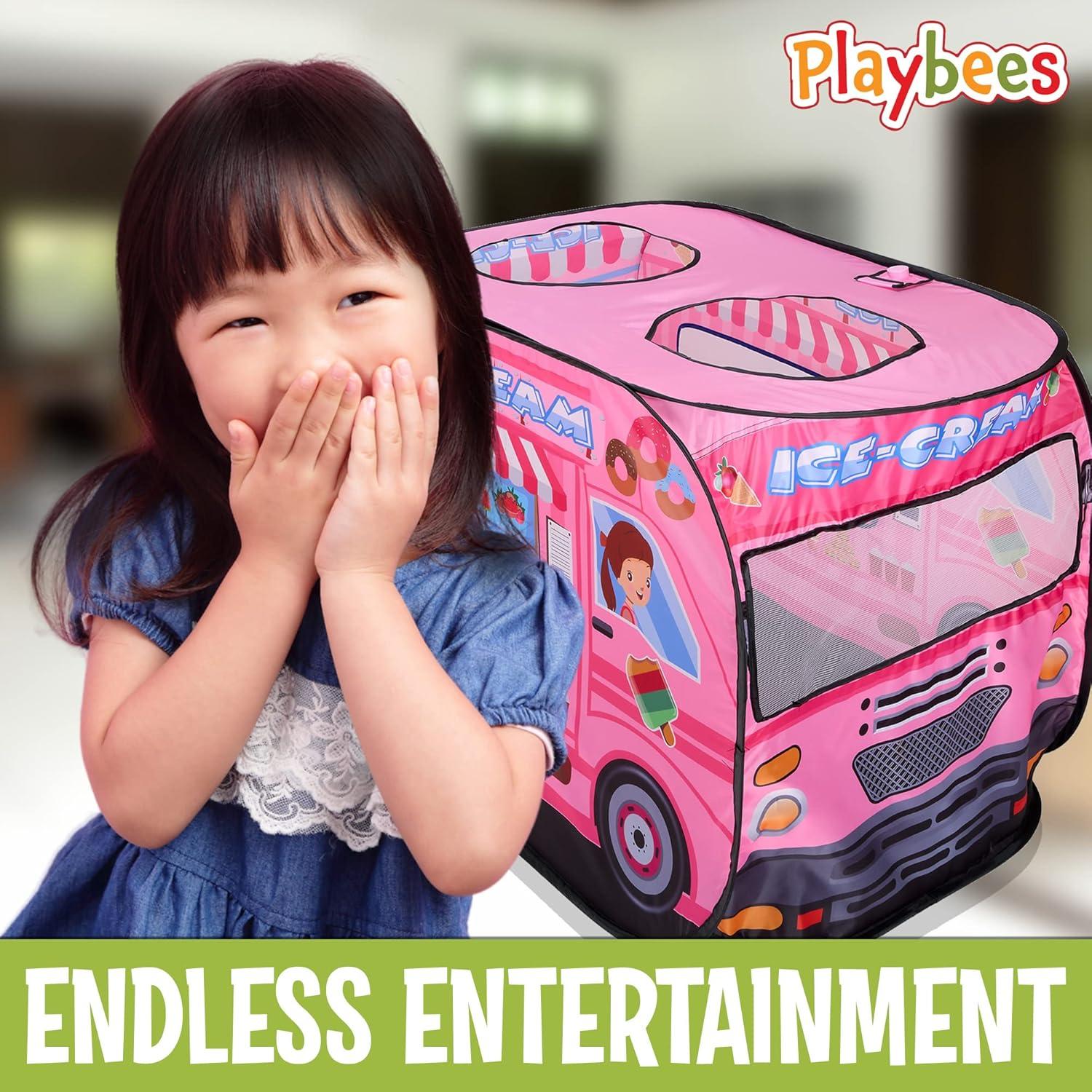 Tienda de Juego Pop Up Carrito de Helados Playbees 110.5 cm