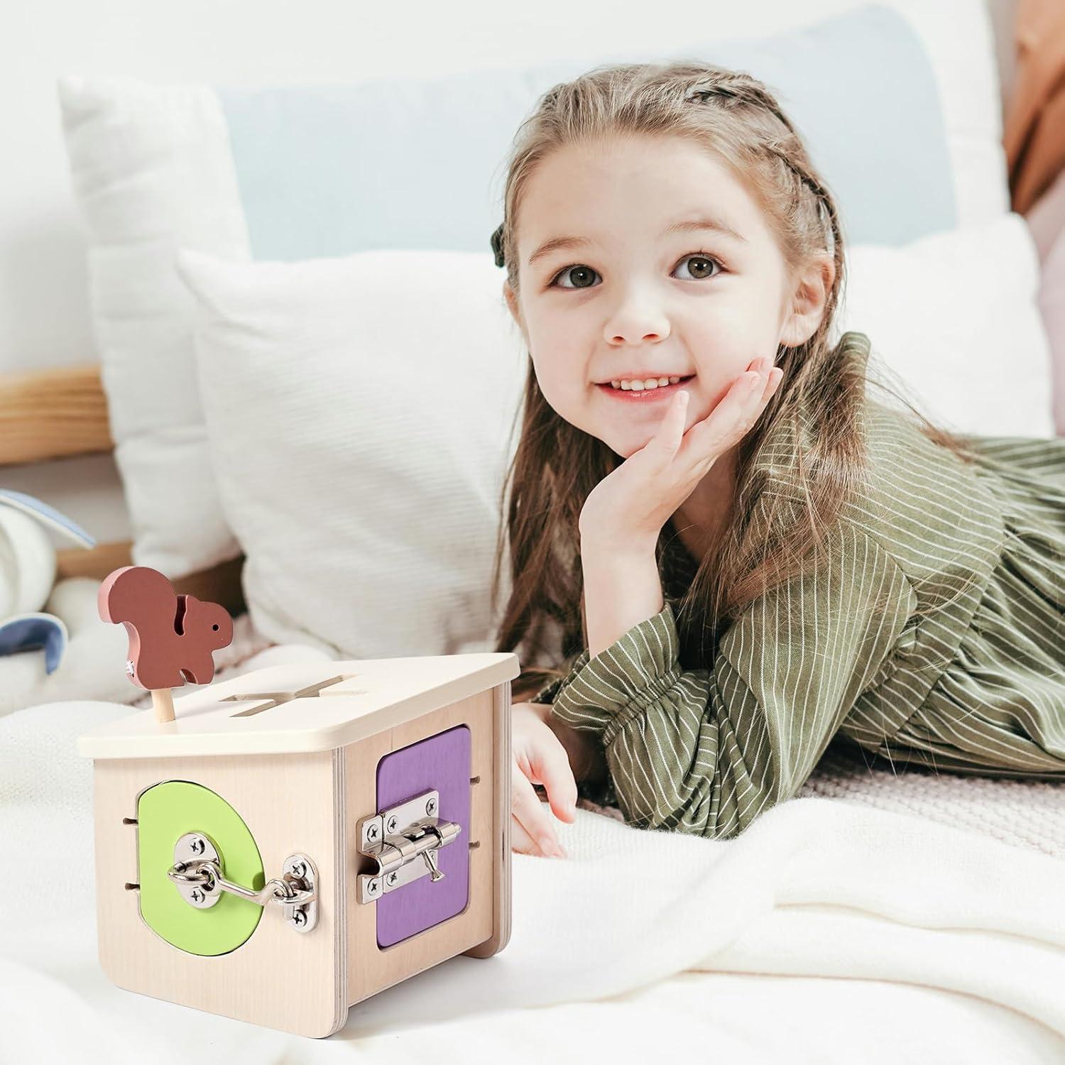 Caja de Bloqueo de Madera IEATFO para Niños 0.63 kg