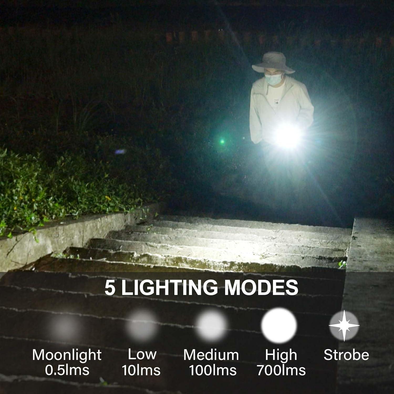 Linterna RovyVon E1 Mini EDC 700 Lúmenes Recargable USB-C