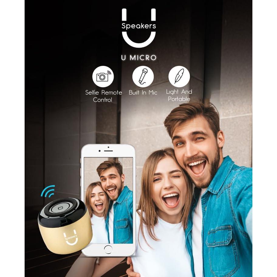 Altavoz Bluetooth Fashionit U Micro Dorado - Sonido Portátil