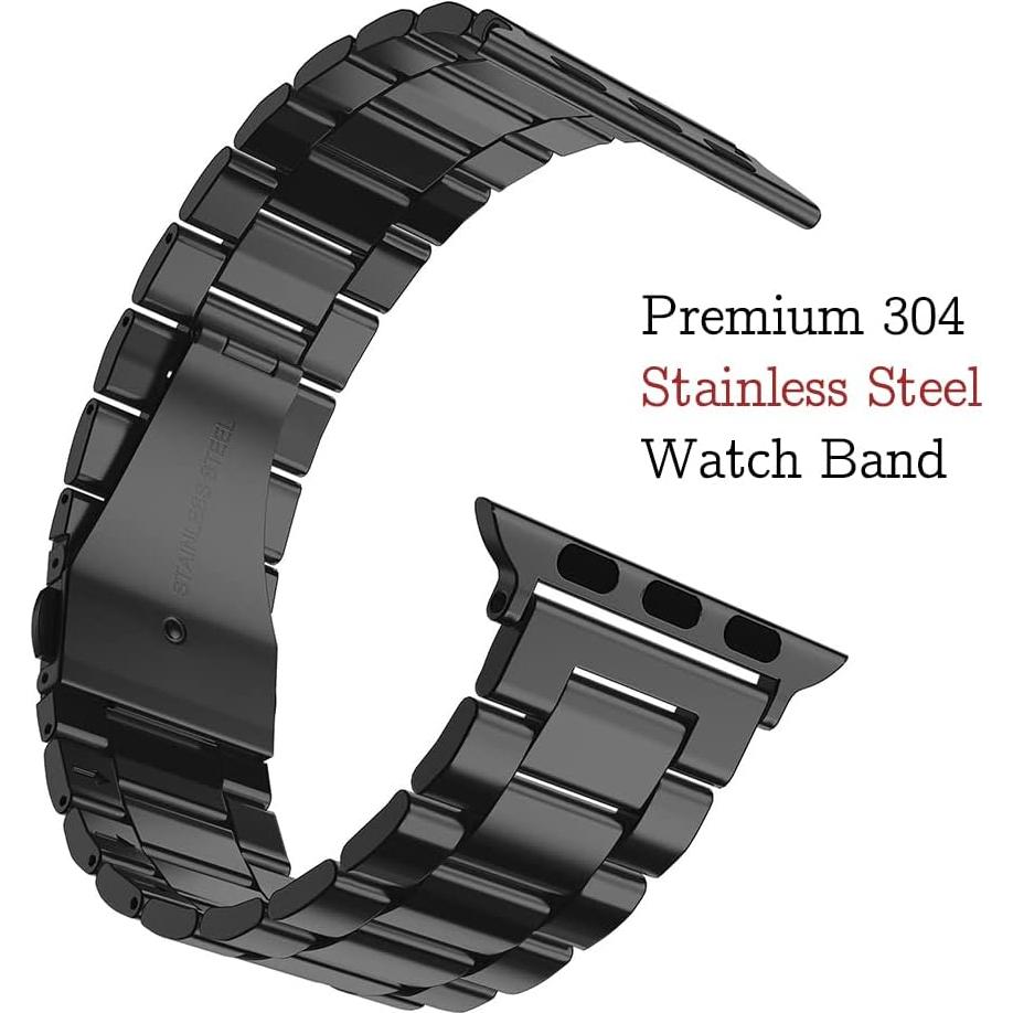 Banda de Metal Inoxidable para Apple Watch 41/40/38mm - Negro