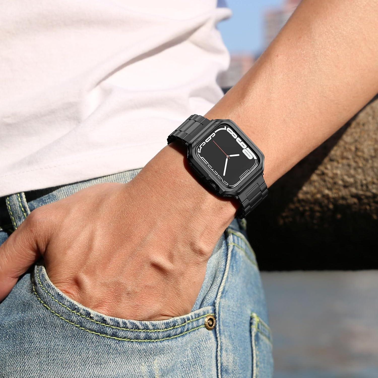 Banda de Metal Inoxidable para Apple Watch 41/40/38mm - Negro