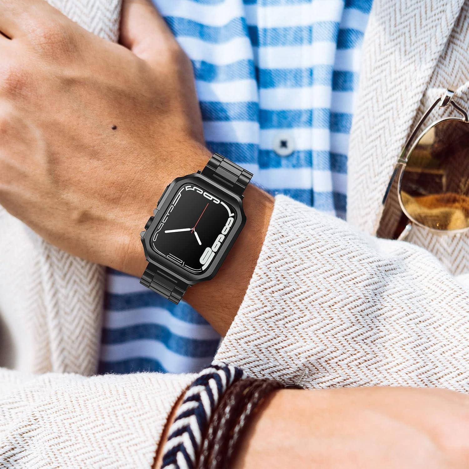 Banda de Metal Inoxidable para Apple Watch 41/40/38mm - Negro