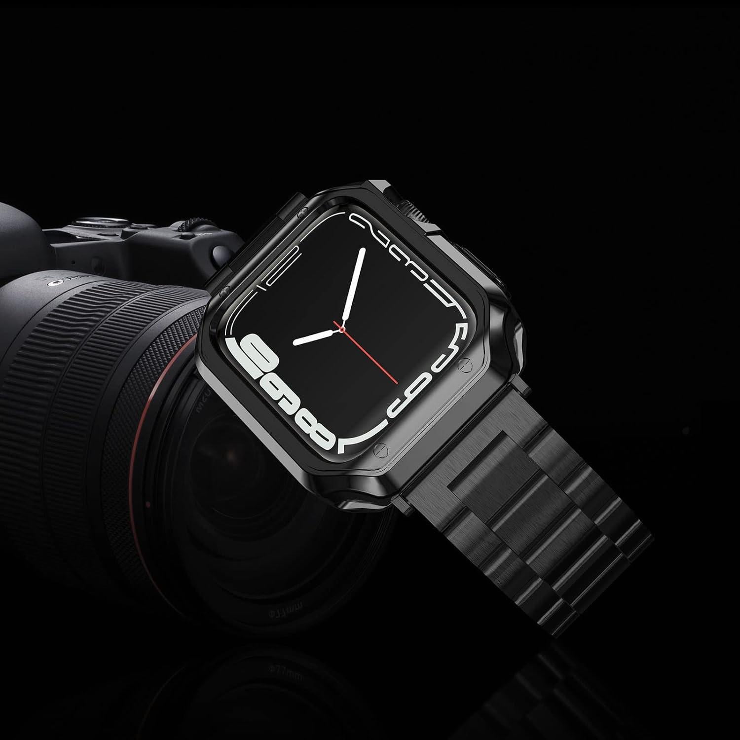 Banda de Metal Inoxidable para Apple Watch 41/40/38mm - Negro