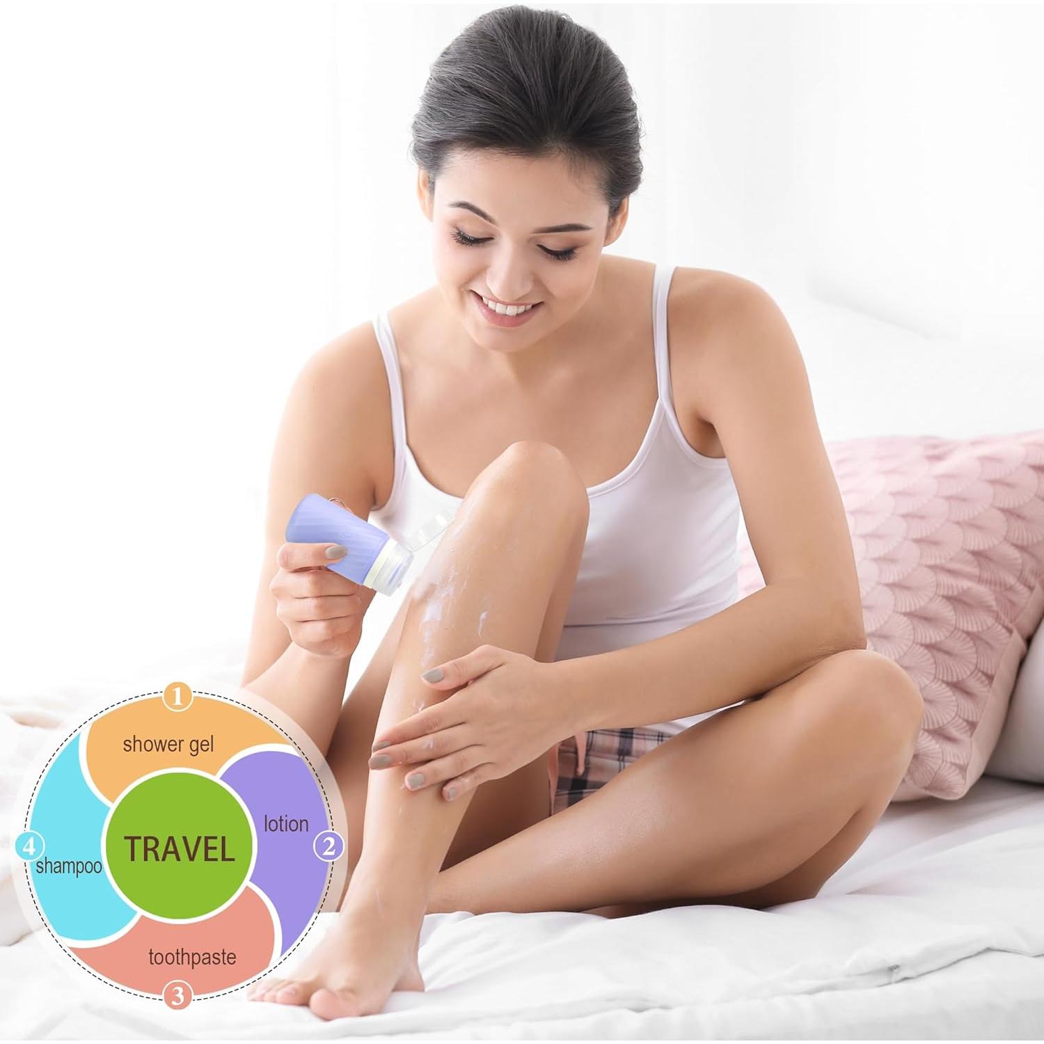 5 Botellas de Squeeze de Silicona QUMMFA 60 ML a Prueba de Fugas