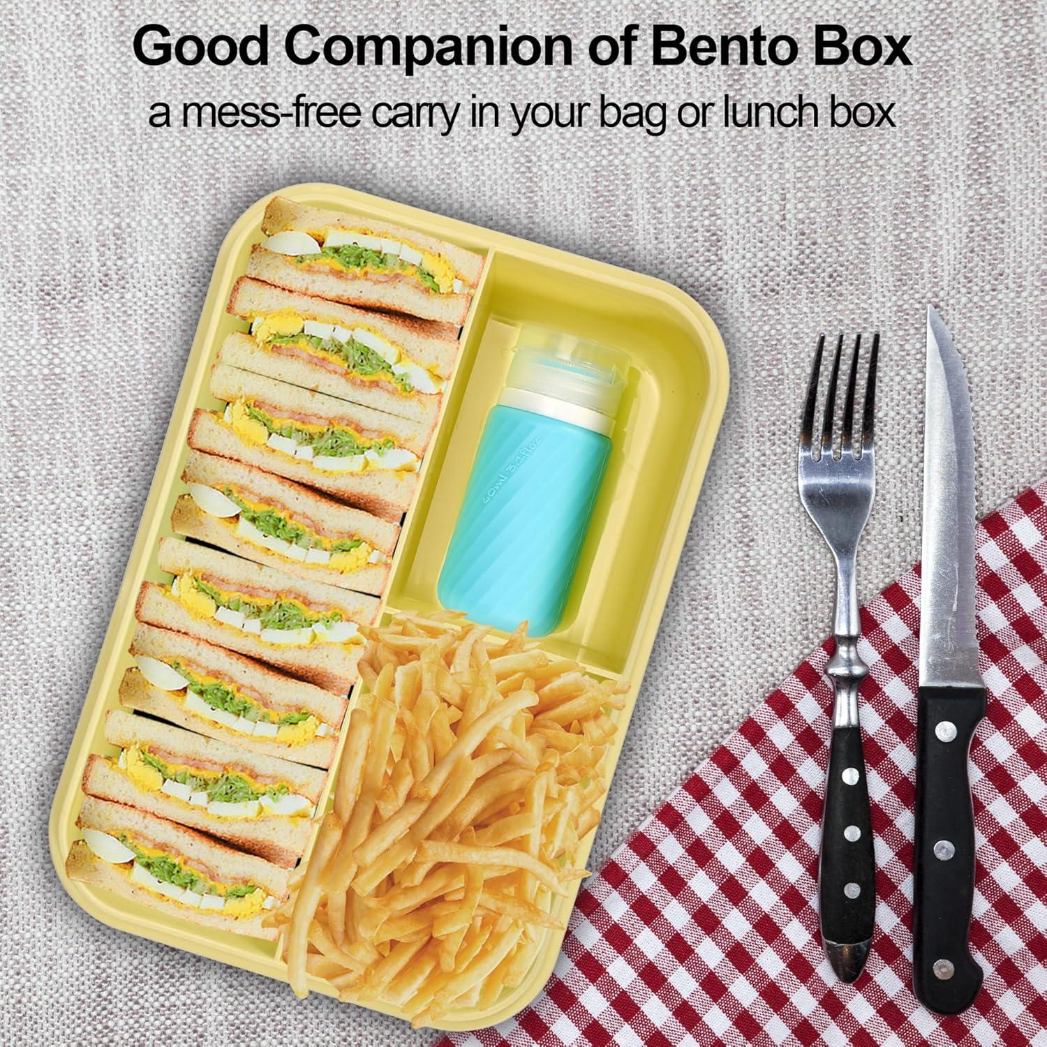 5 Botellas de Squeeze de Silicona QUMMFA 60 ML a Prueba de Fugas