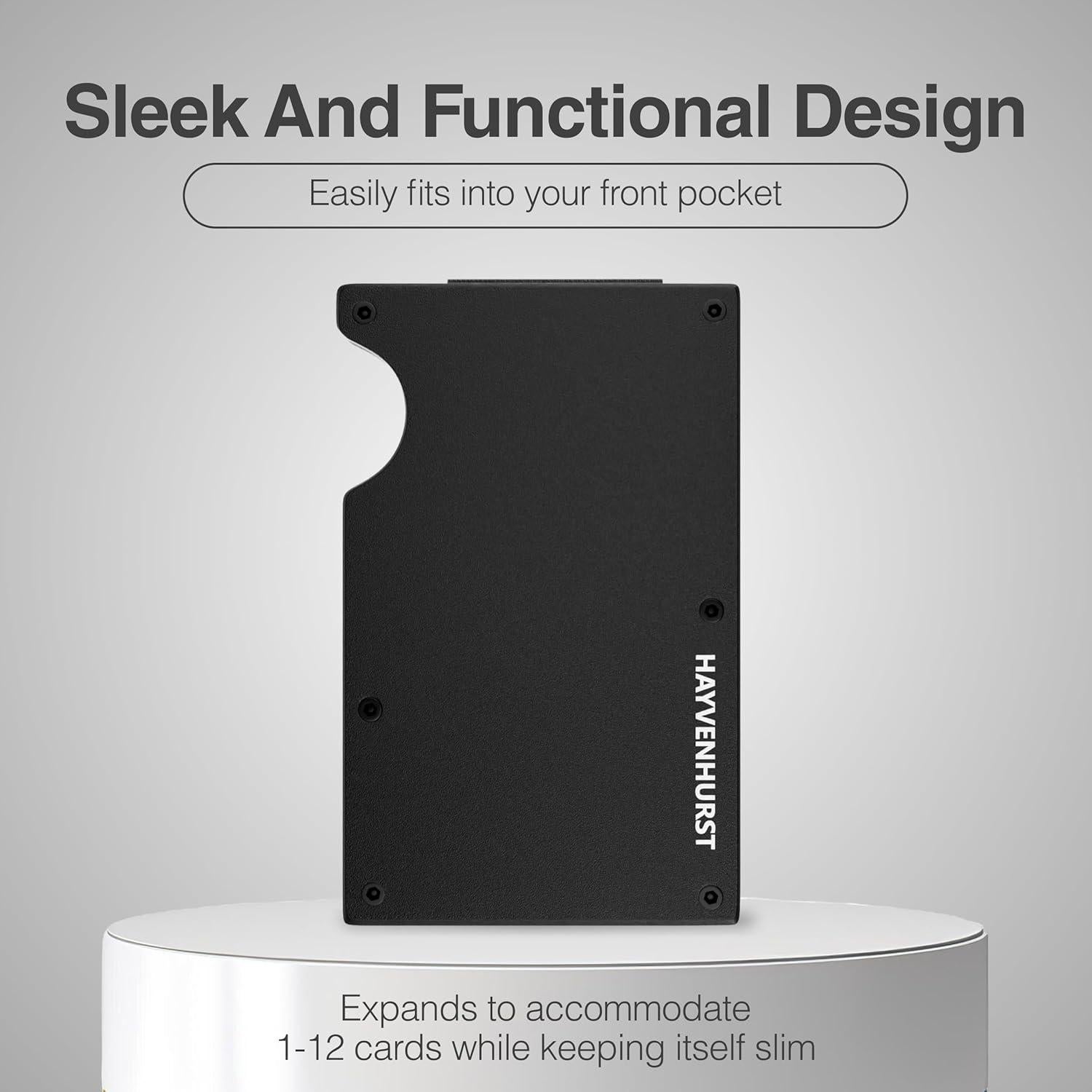 Billetera Hayvenhurst para hombres - Delgada y RFID Negro