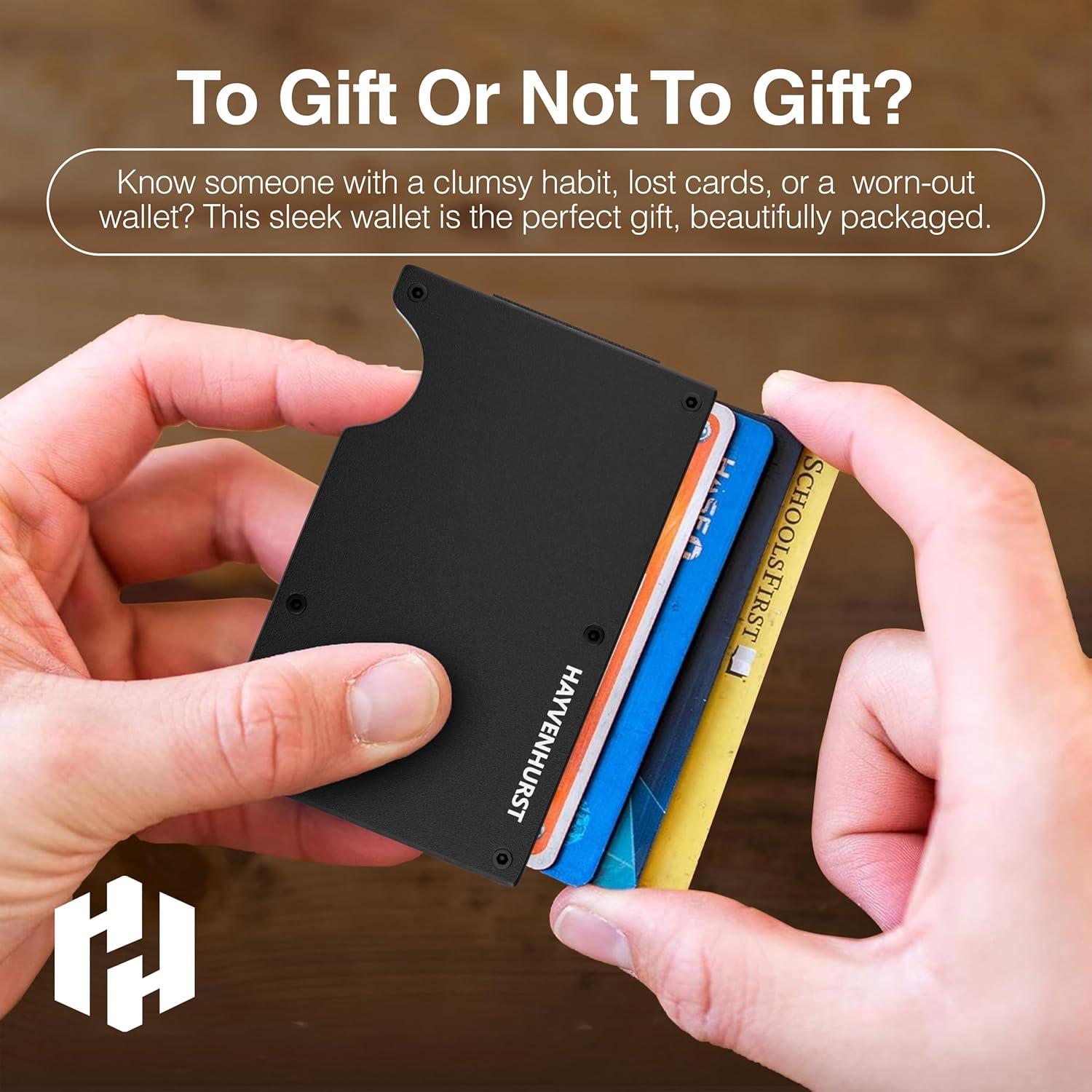 Billetera Hayvenhurst para hombres - Delgada y RFID Negro