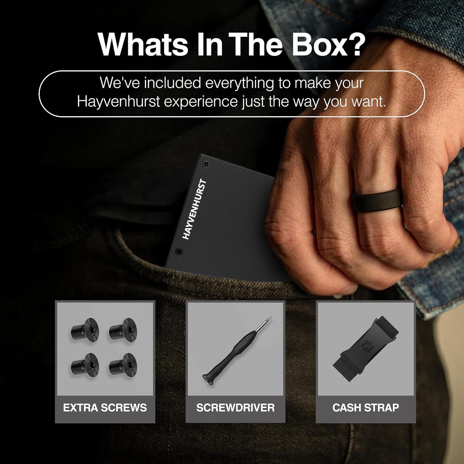 Billetera Hayvenhurst para hombres - Delgada y RFID Negro