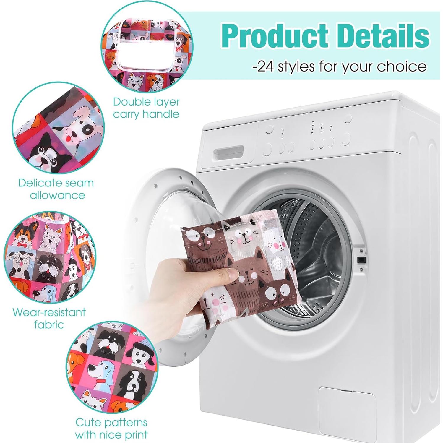 Eccliy 24 Bolsas de Compras Reutilizables Plegables Multicolores