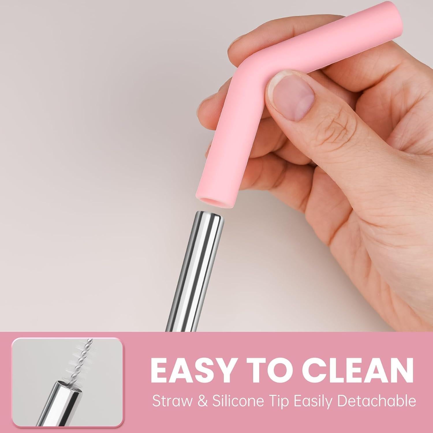 Pajitas Reutilizables Tomorotec de Acero Inoxidable 6-Pack