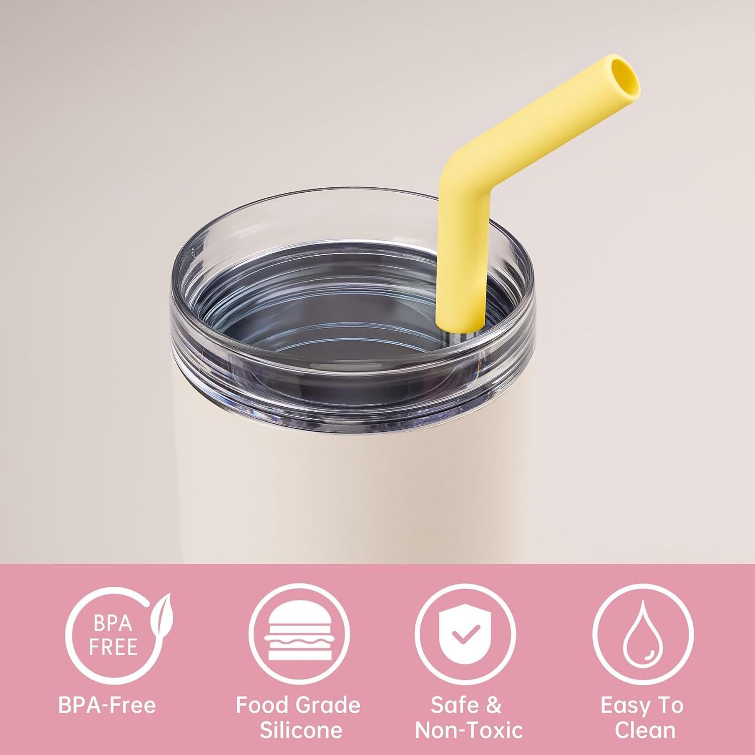 Pajitas Reutilizables Tomorotec de Acero Inoxidable 6-Pack