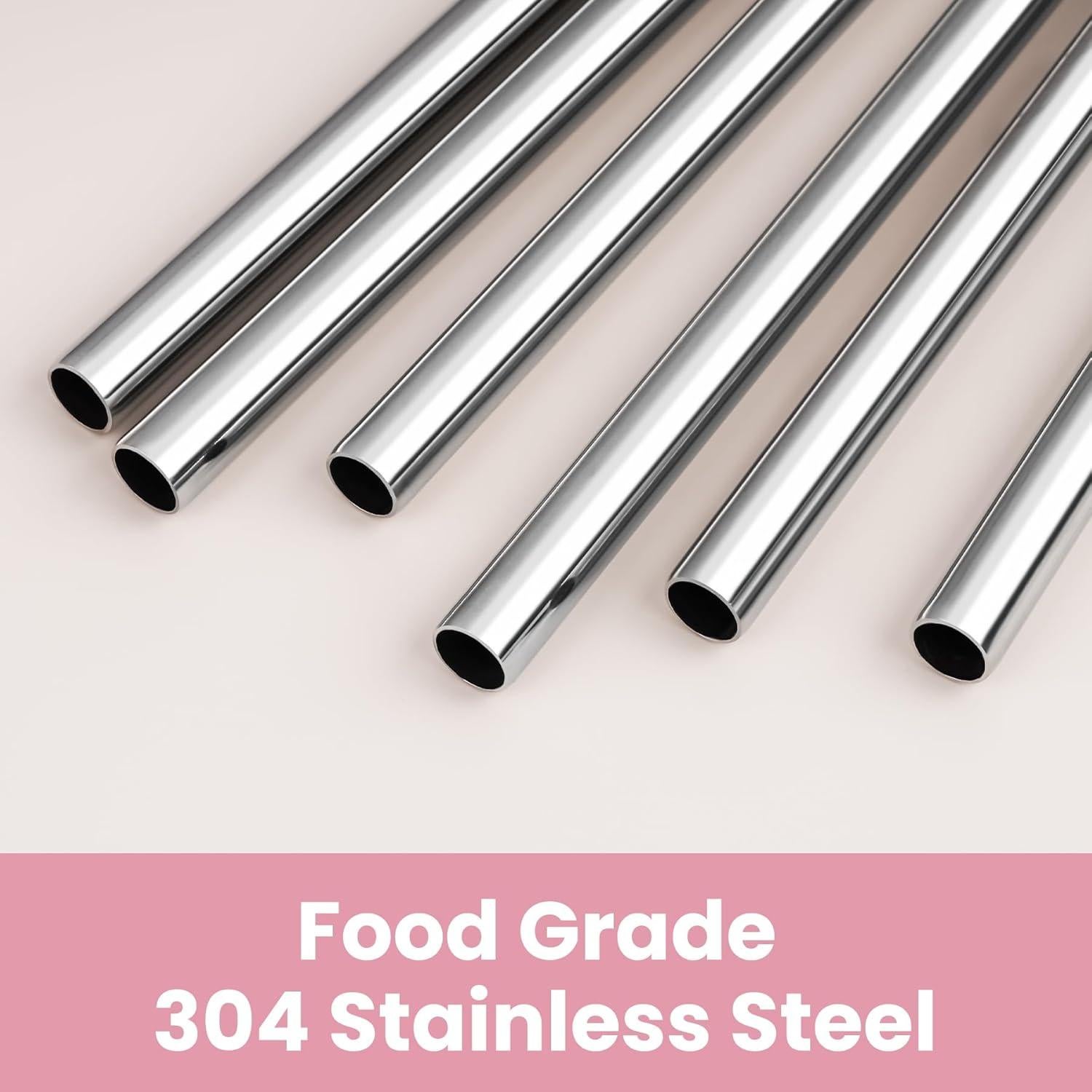 Pajitas Reutilizables Tomorotec de Acero Inoxidable 6-Pack