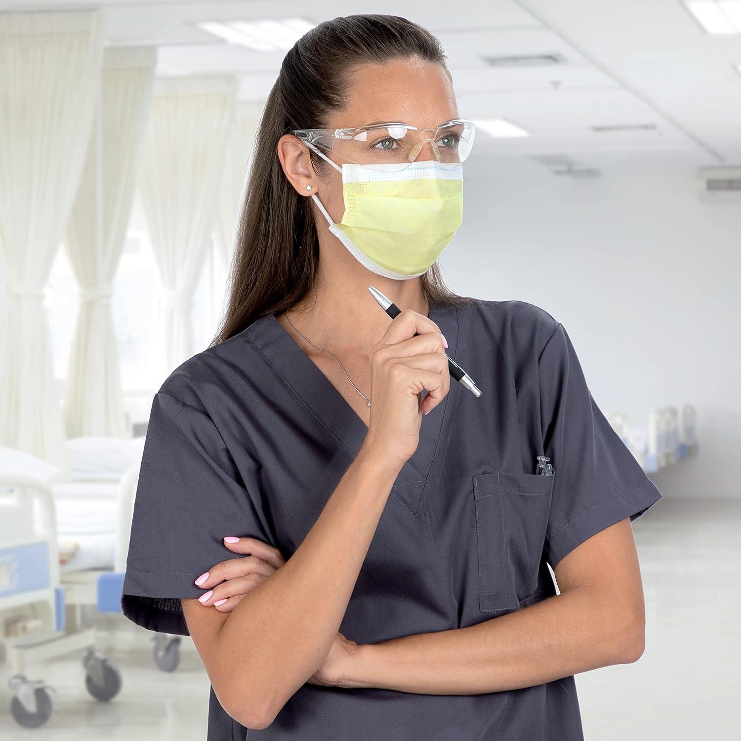 Mascarillas Desechables Halyard FLUIDSHIELD 1 Amarillo - Caja 50