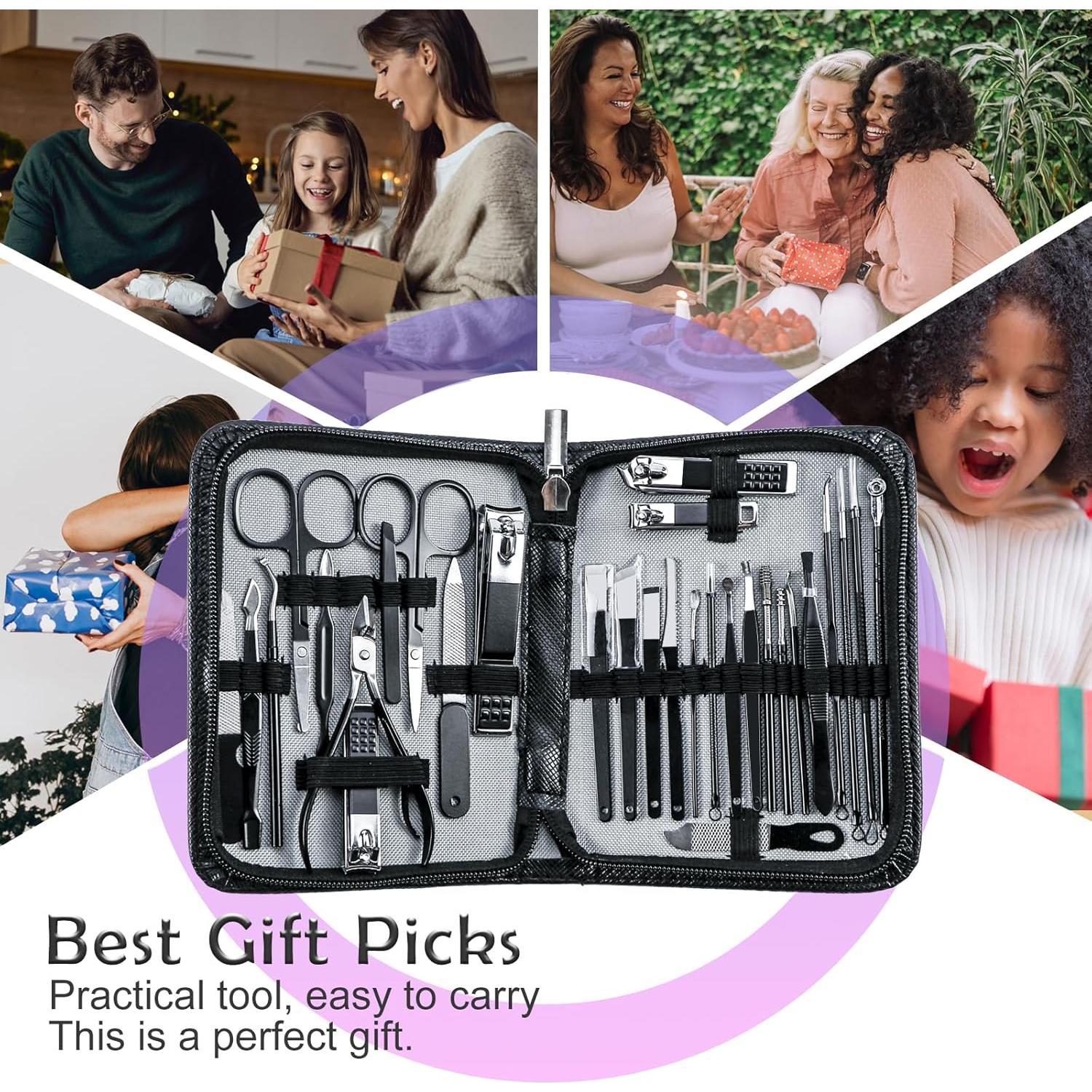 Kit de Manicura Profesional Andrea 30 en 1 para Hombres