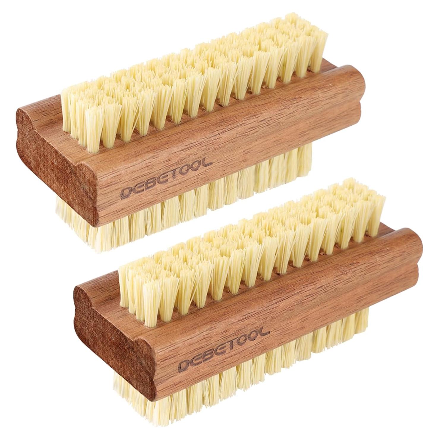 Cepillo de Uñas de Madera de Acacia DEBETOOL - Paquete de 2