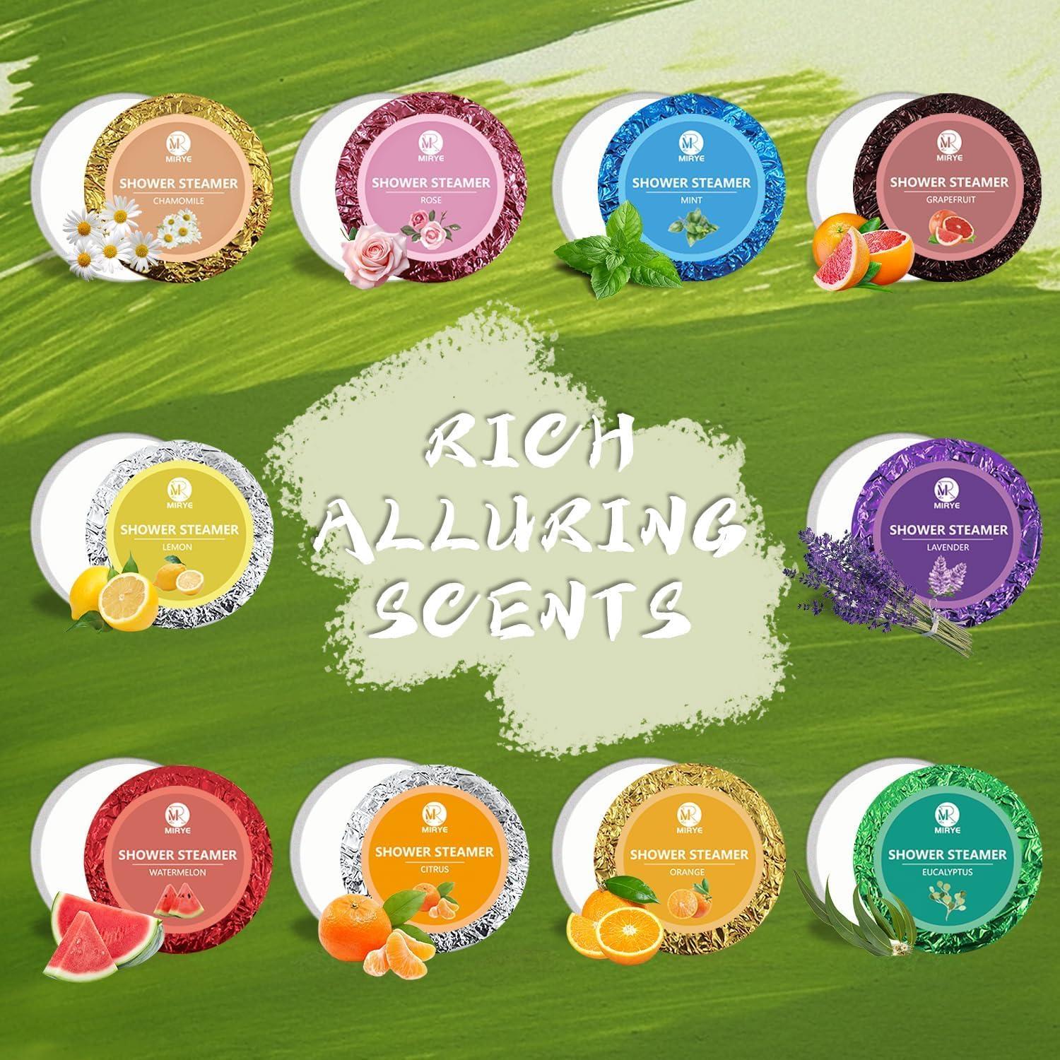 Bombas de Ducha Aromaterapia MR MIRYE - 10 Fragancias Naturales