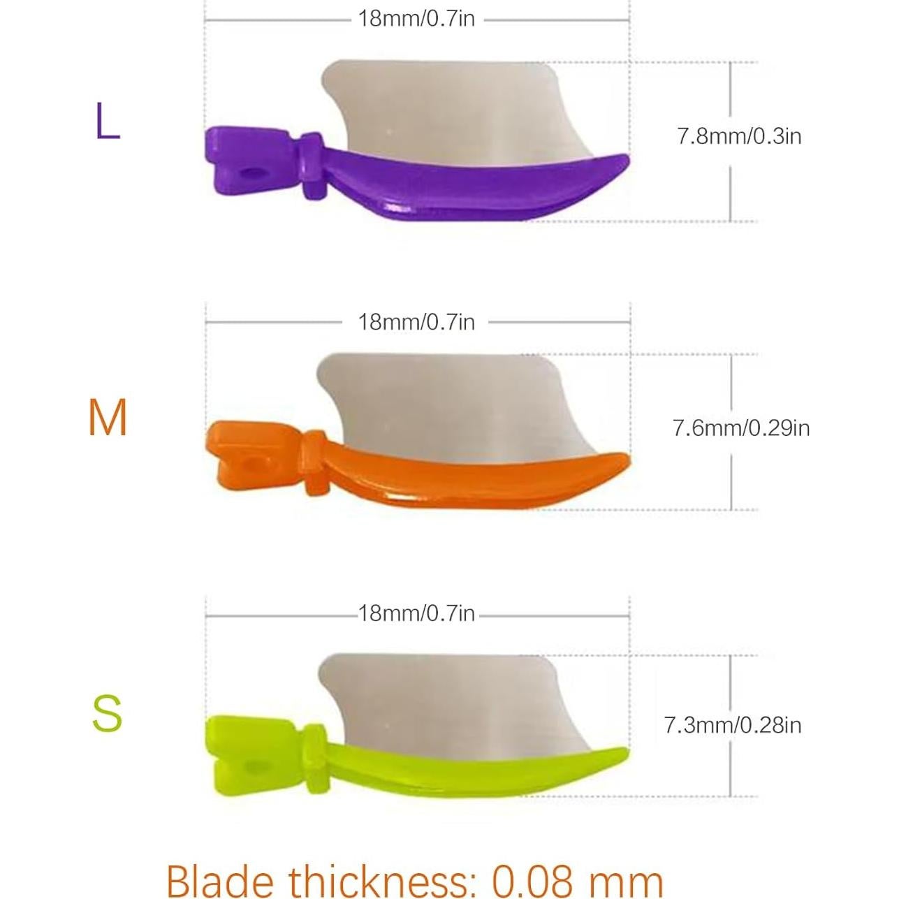 Cuchillo Dental de Cuña Windplusya Pequeño Verde 24 Pcs