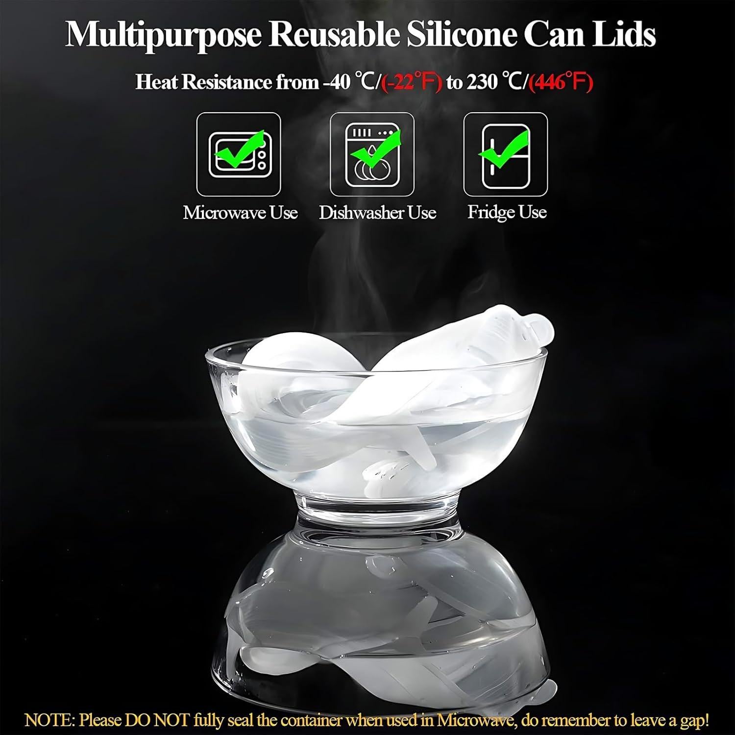 Tapas de Silicona Reutilizables Adpartner - Paquete de 10, 6-11cm