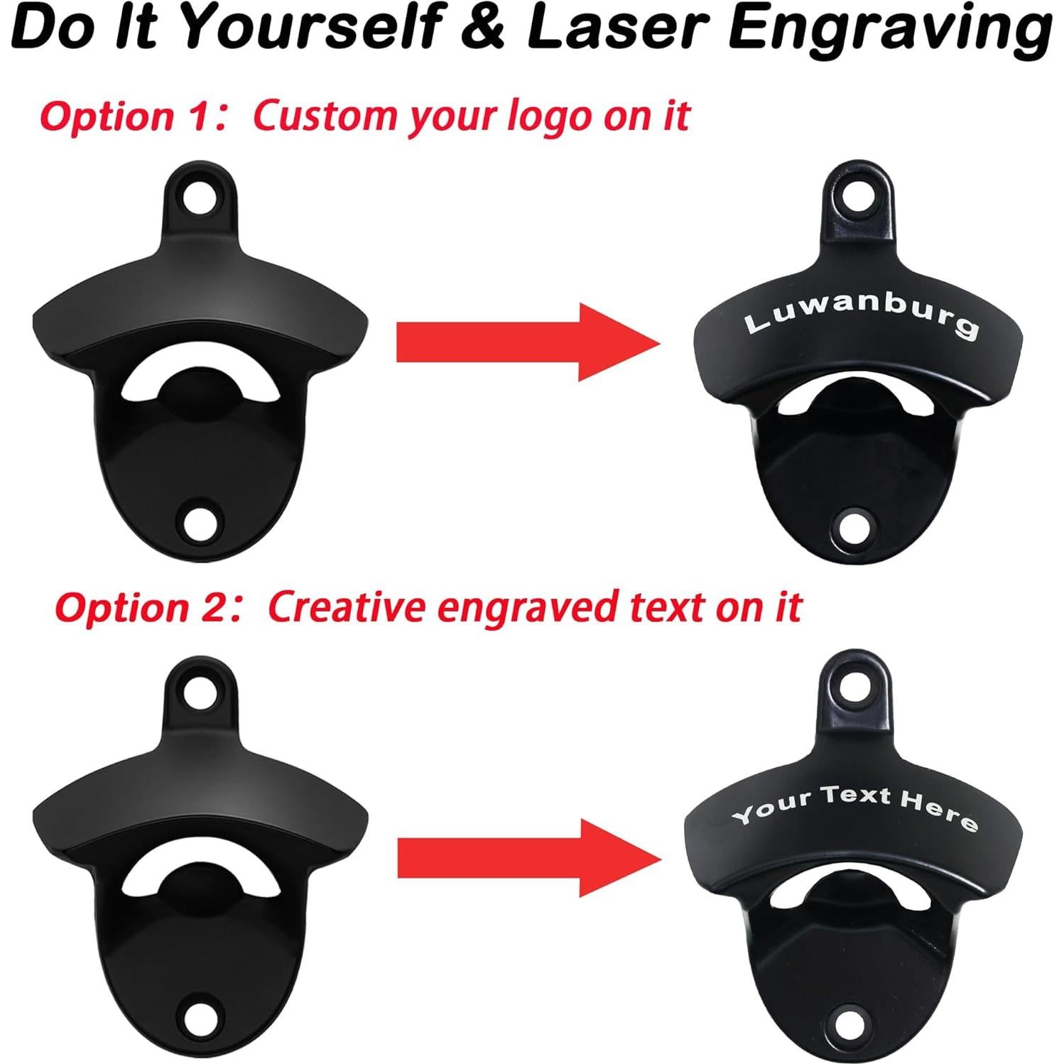 Abrebotellas Magnético Luwanburg Negro Montado en Pared