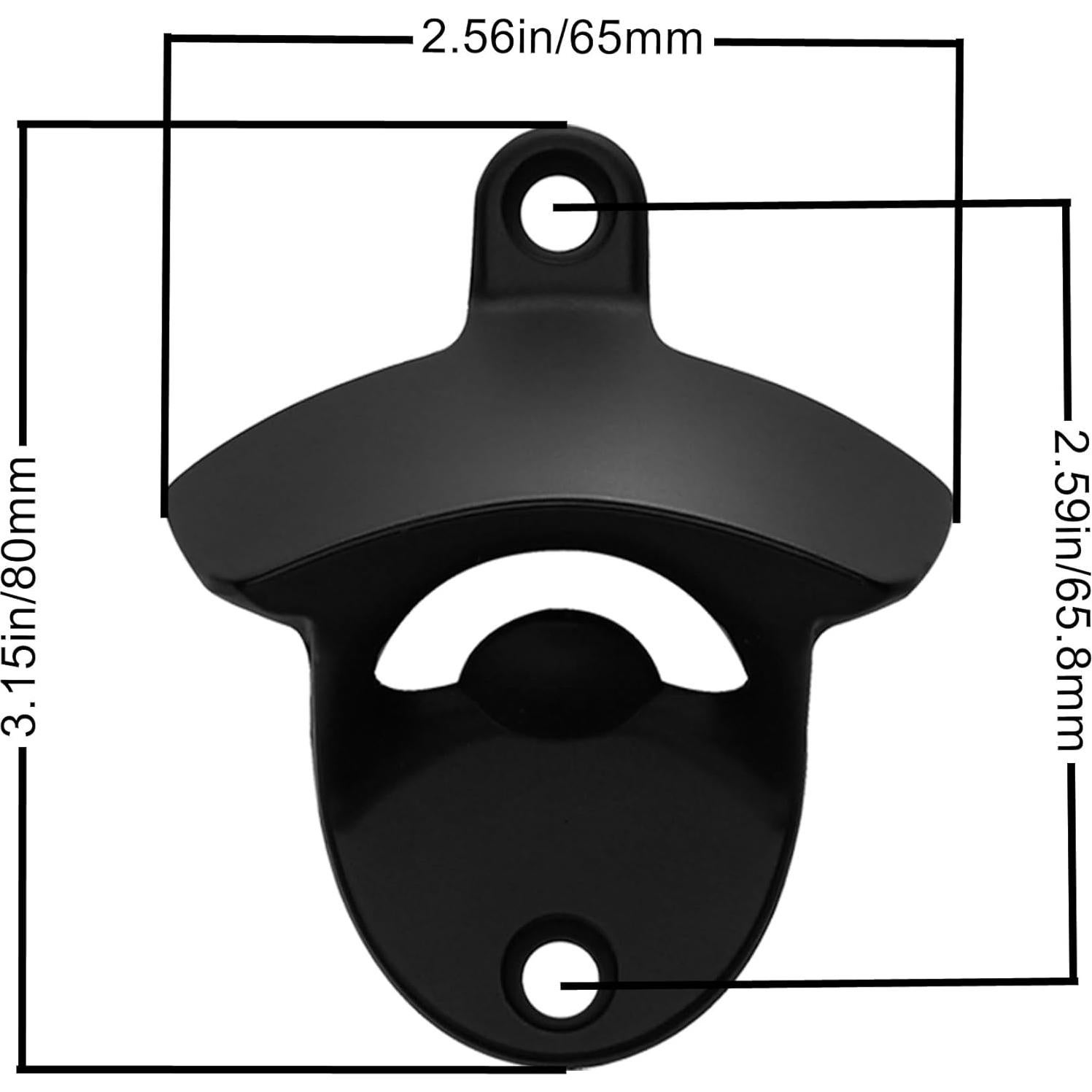 Abrebotellas Magnético Luwanburg Negro Montado en Pared