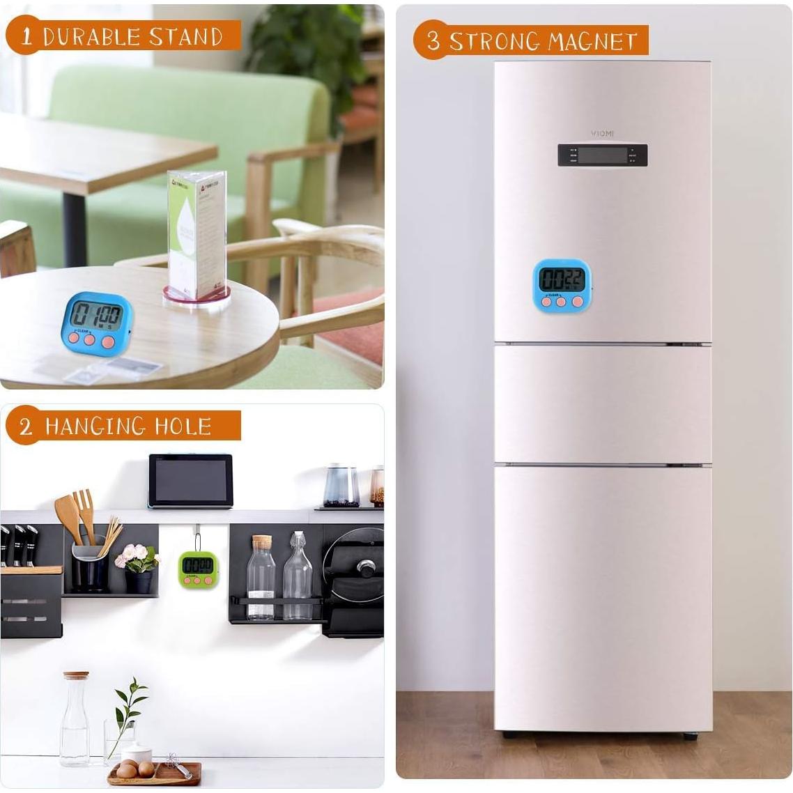 Temporizador de Cocina Digital Rumcnjen - 4 Paquete, Alarma Fuerte