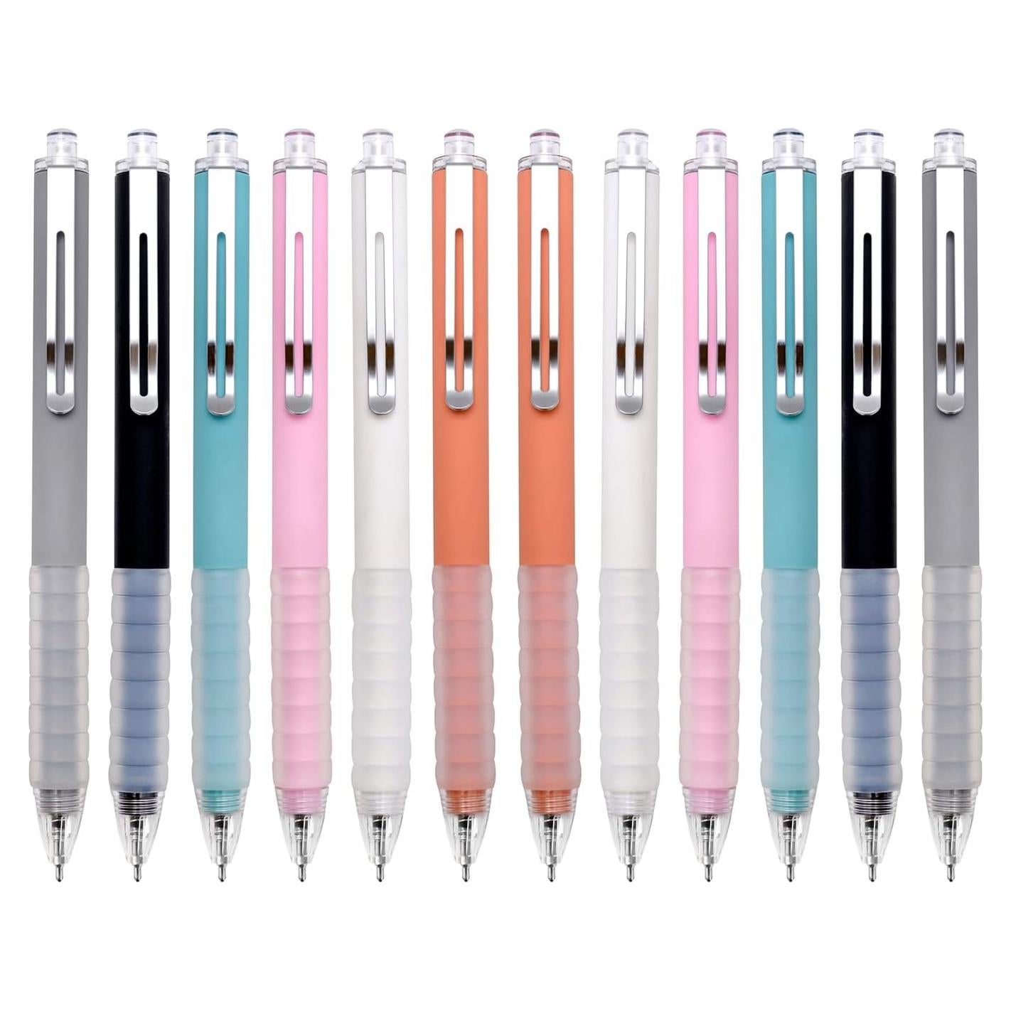 Bolígrafos Retráctiles Linbsunne Tinta Negra 1mm - 12 Unidades