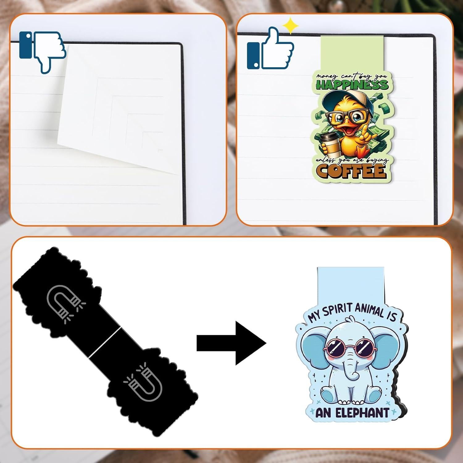 Marcadores Magnéticos Sarcásticos Wxiben - 8 Pcs Animales