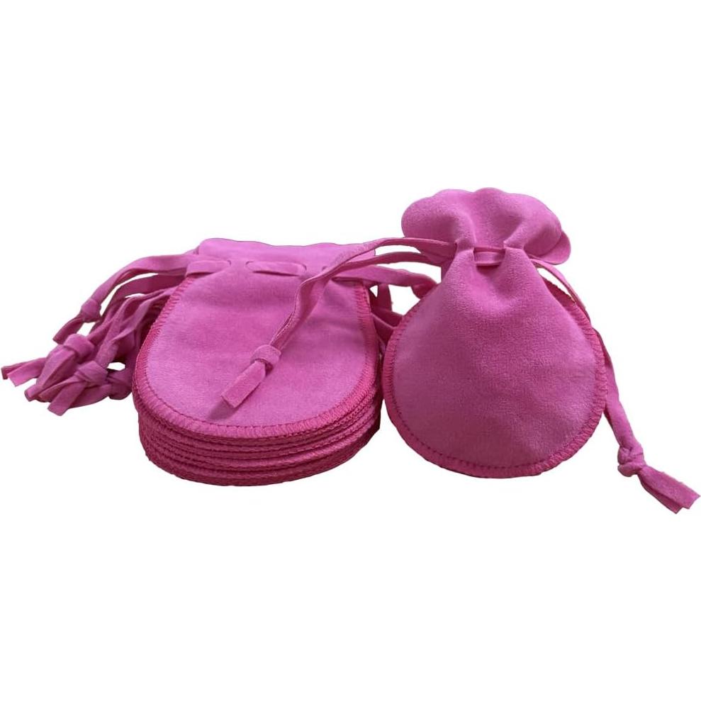 10 Bolsas de Terciopelo Wanerxin para Joyería Rosa Bebé 6.86x8.89cm