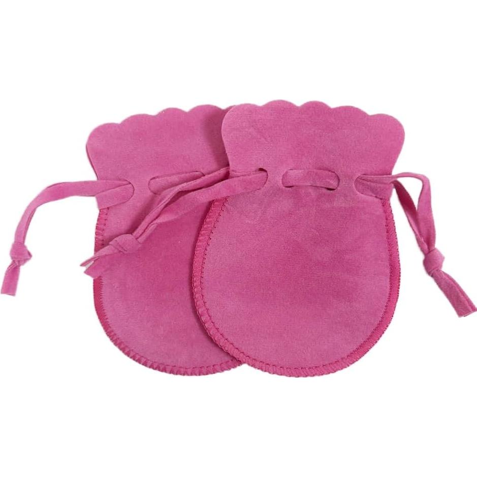 10 Bolsas de Terciopelo Wanerxin para Joyería Rosa Bebé 6.86x8.89cm