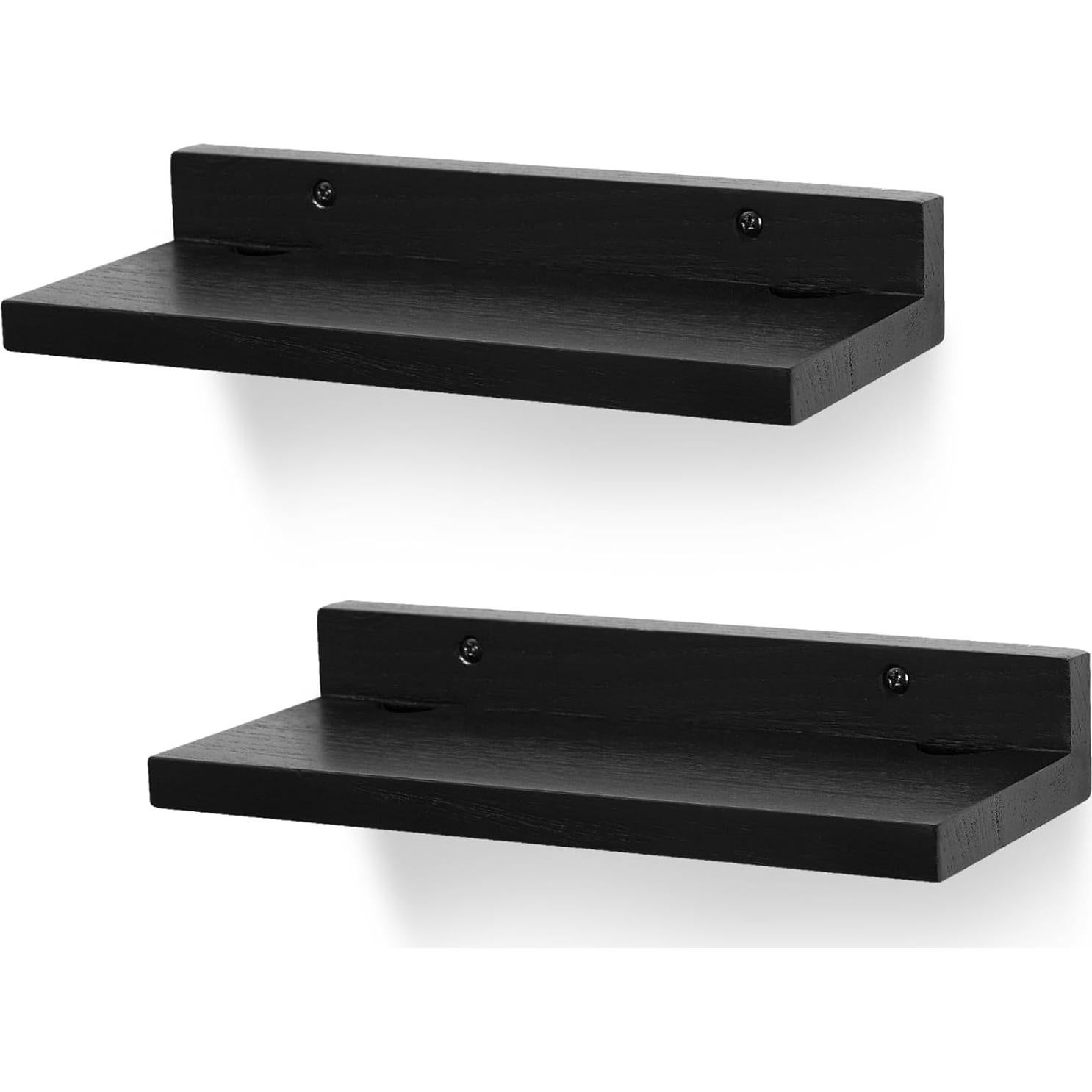 Estante Flotante Pequeño NIUBEST para Pared - 22.86x10.16cm, Negro