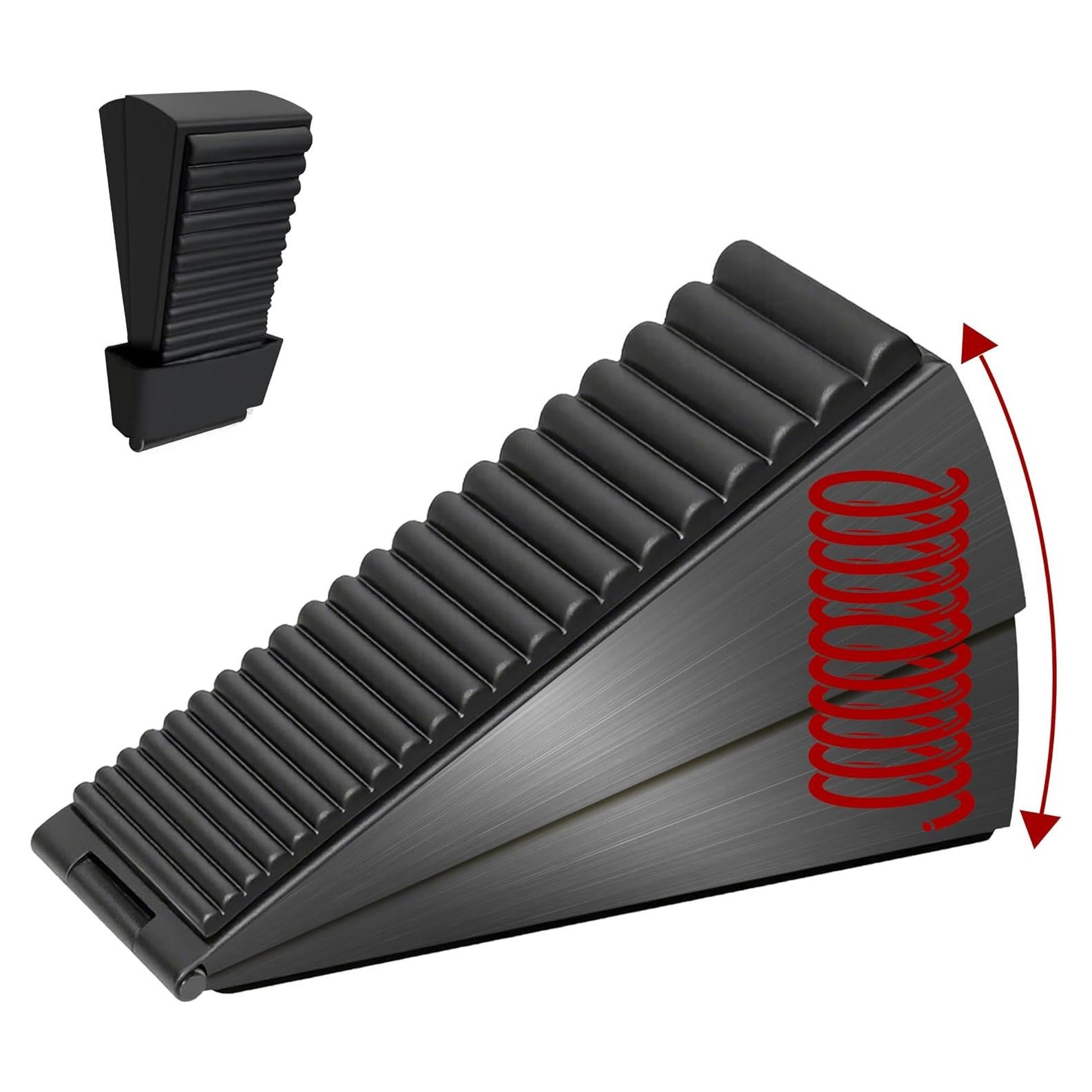 Tope de puerta Boonbery negro ajustable 7.6 cm acero inoxidable