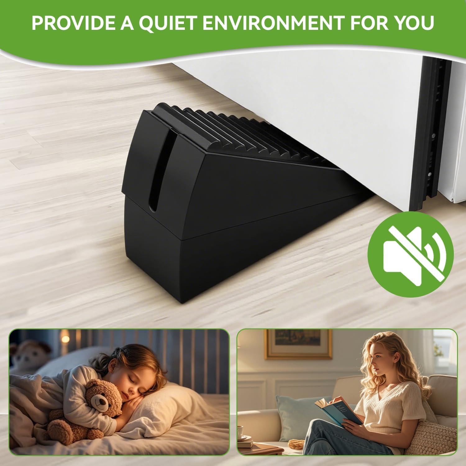 Tope de puerta Boonbery negro ajustable 7.6 cm acero inoxidable