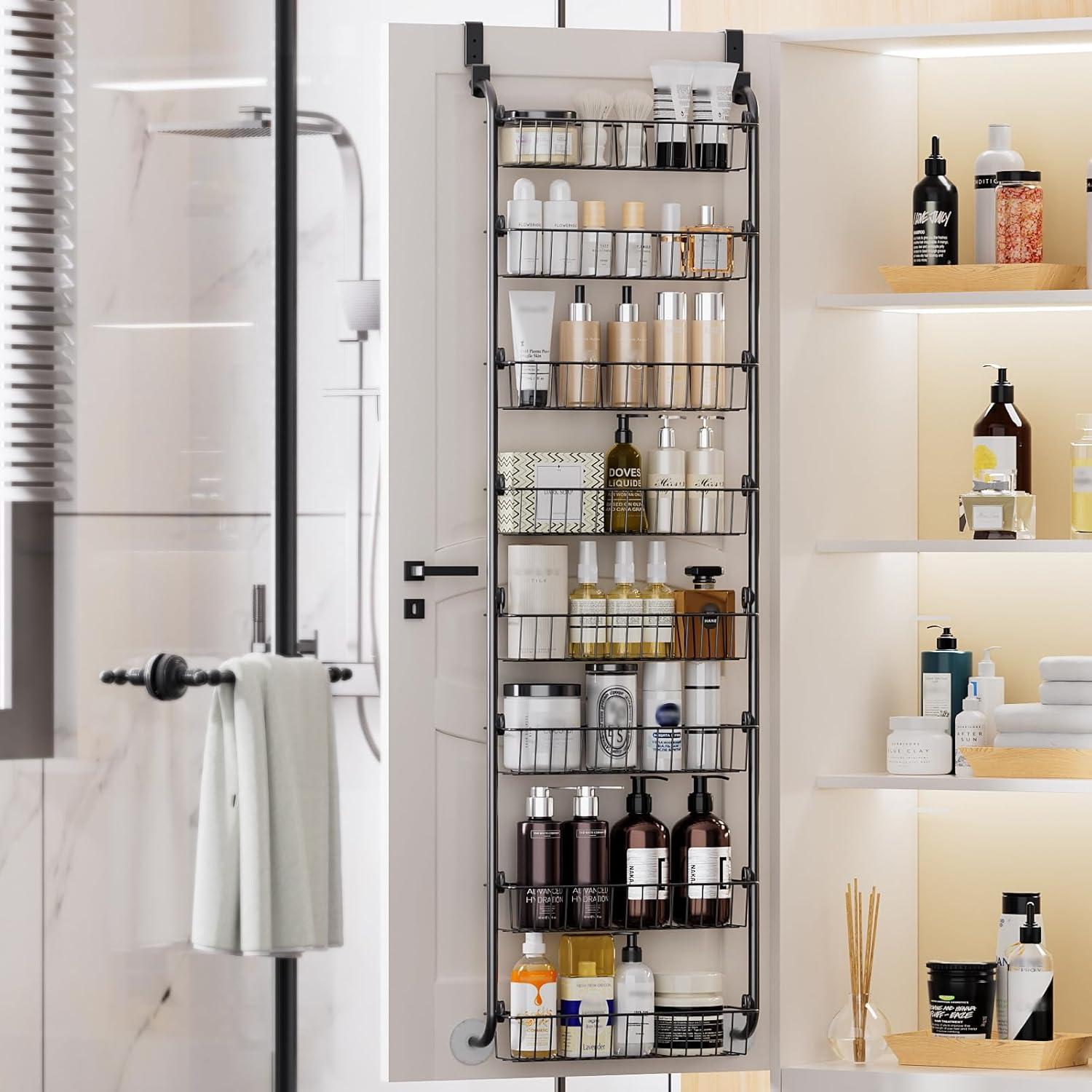 Organizador de Puerta Delamu 8 Niveles Metal Negro 43.2x20.6 cm