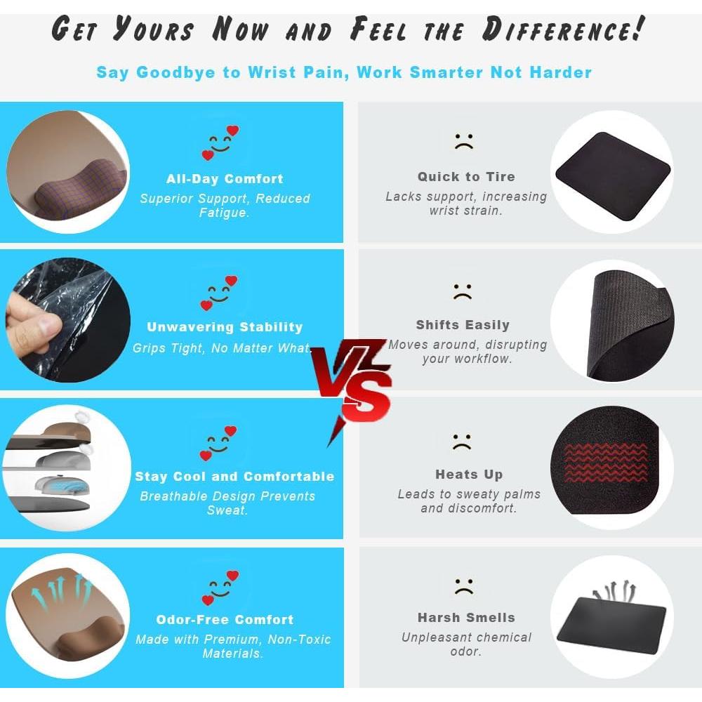 Reposamuñecas Ergonómico DEMON CHEST Gel Negro 26.5x19.1cm