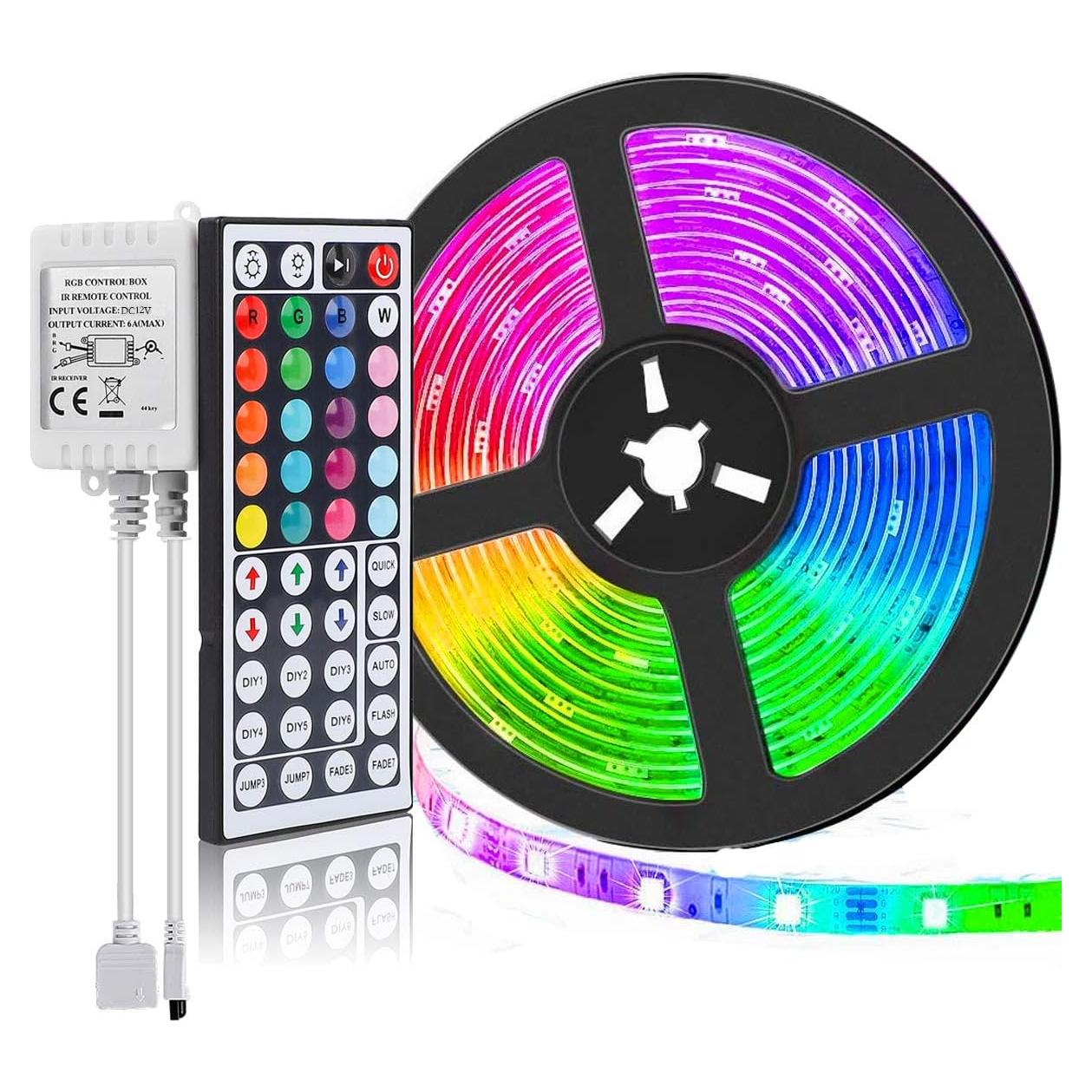 Tira LED 5M SMD 5050 SUPERNIGHT RGB Impermeable con Control Remoto