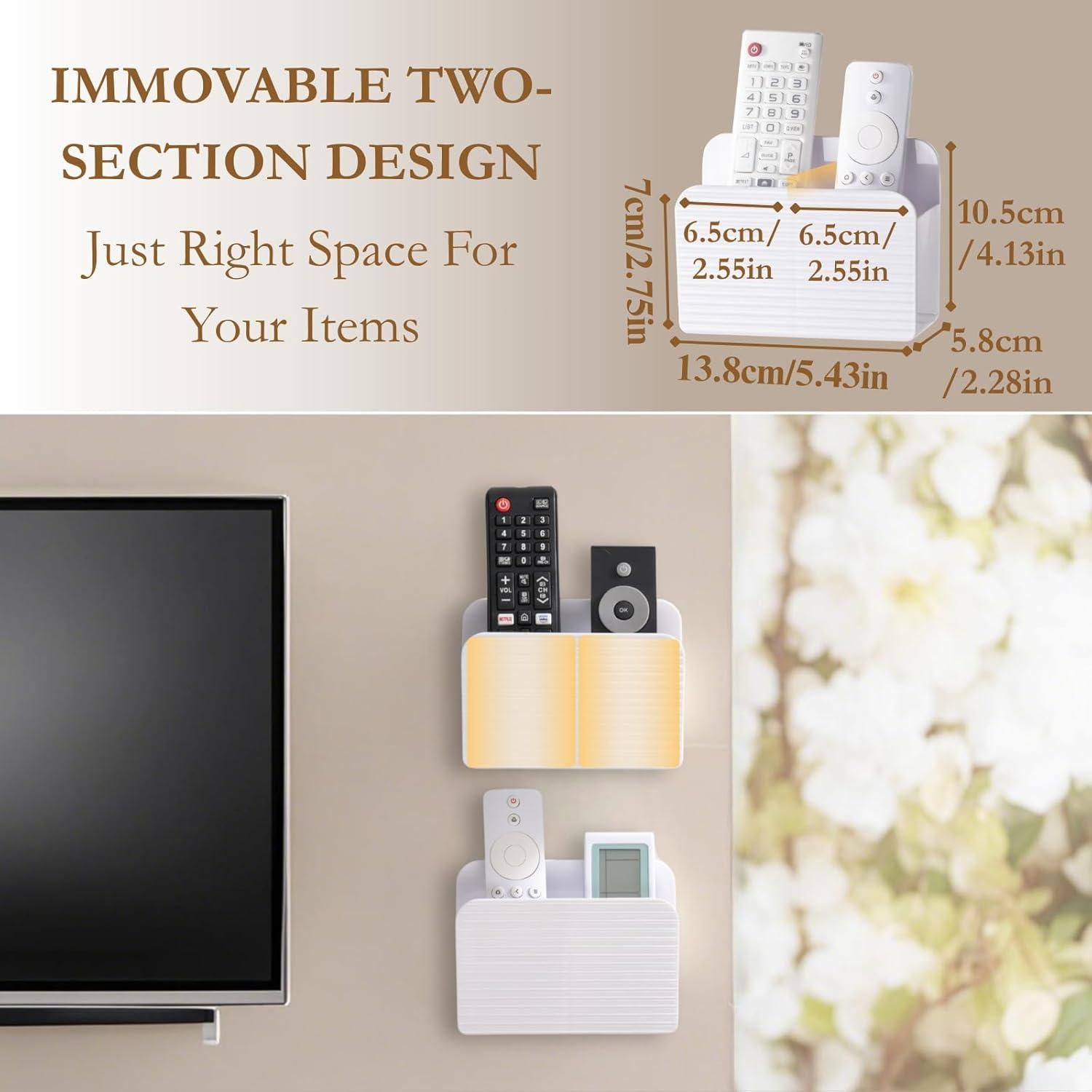 Soporte Adhesivo para Control Remoto LINFIDITE Blanco 1 Pcs