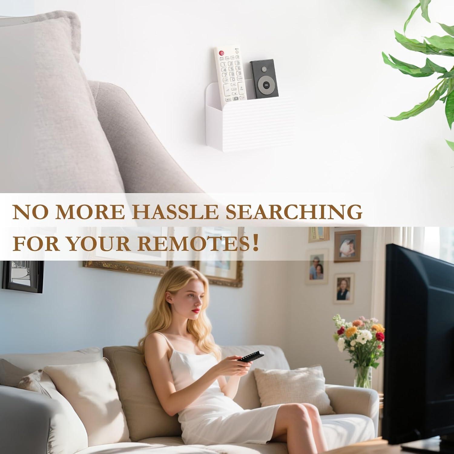 Soporte Adhesivo para Control Remoto LINFIDITE Blanco 1 Pcs