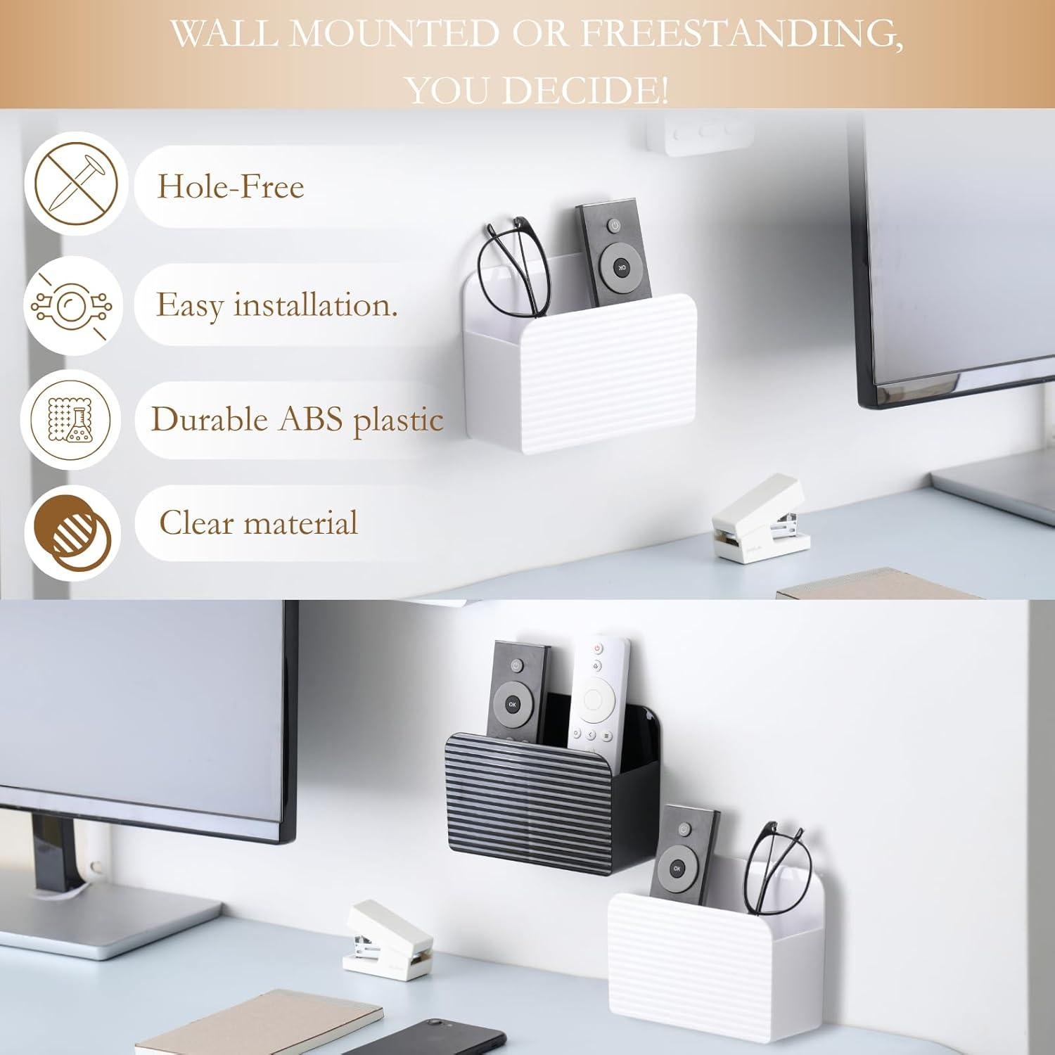 Soporte Adhesivo para Control Remoto LINFIDITE Blanco 1 Pcs