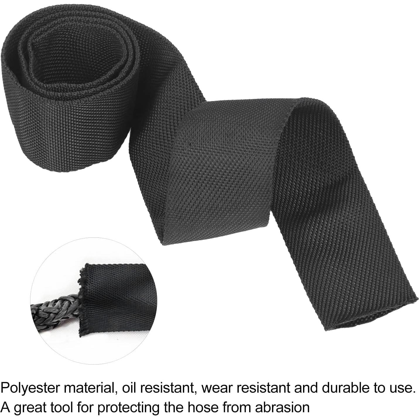 Manga Protectora de Cuerda de Winch Fydun 1M Negra 5cm