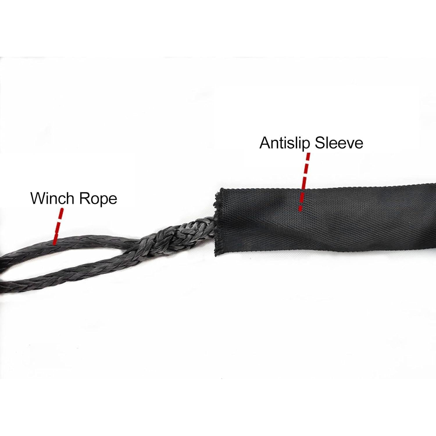 Manga Protectora de Cuerda de Winch Fydun 1M Negra 5cm