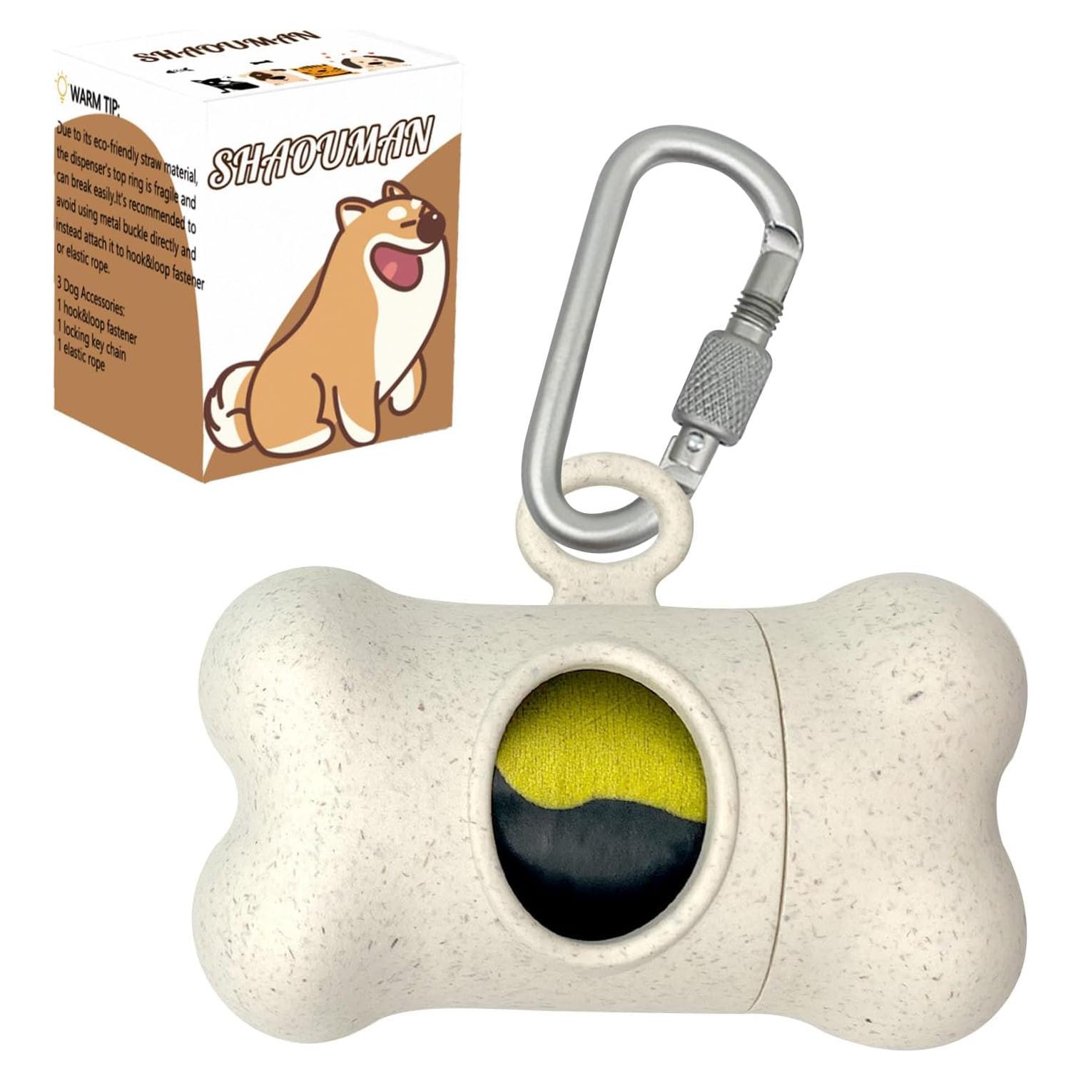 Dispensador de bolsas para excremento de perro SHAOMAN con 15 bolsas