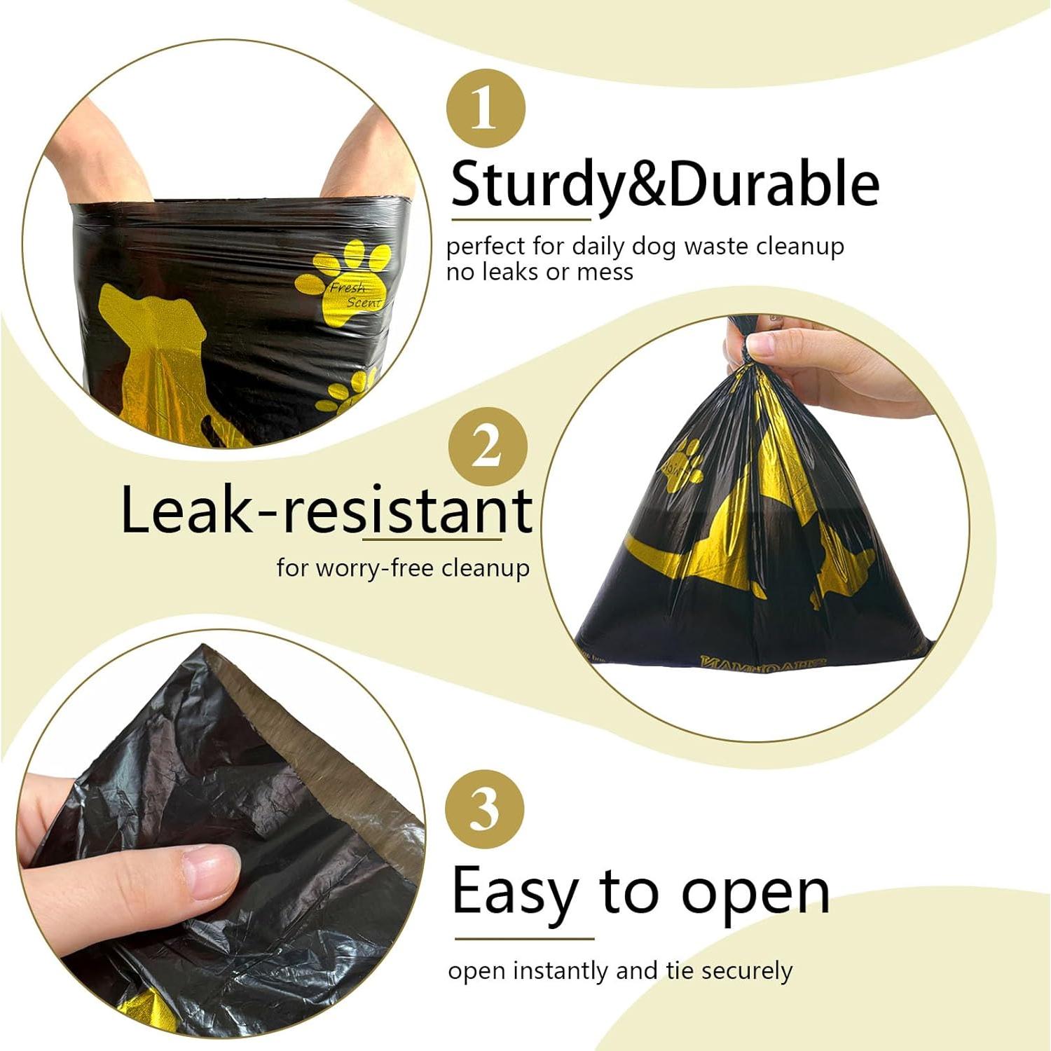 Dispensador de bolsas para excremento de perro SHAOMAN con 15 bolsas