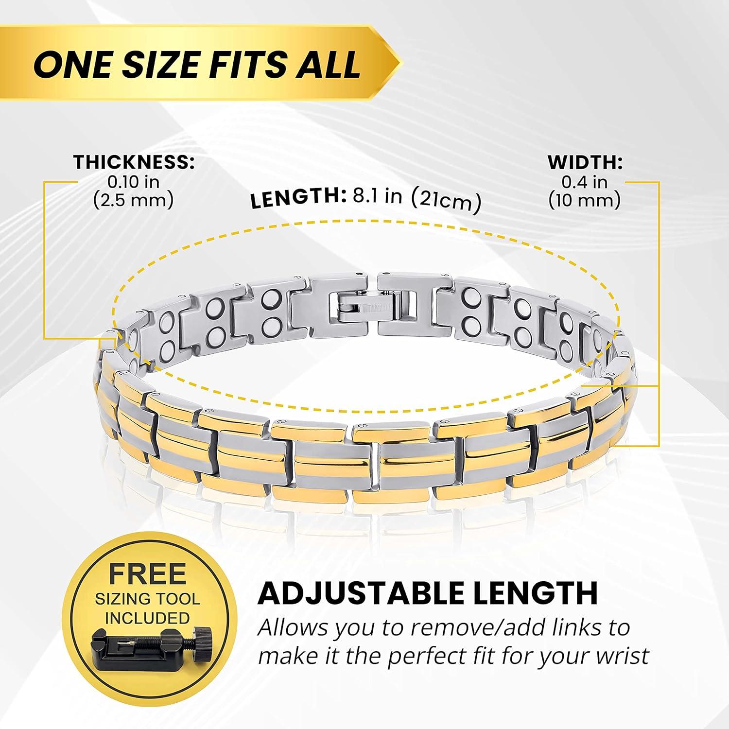 Pulsera Magnética Titanio MagnetRX para Mujeres - Ajustable